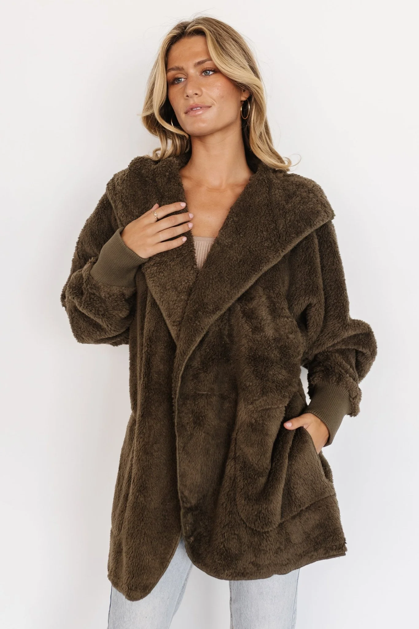 Melrose Teddy Jacket | Olive