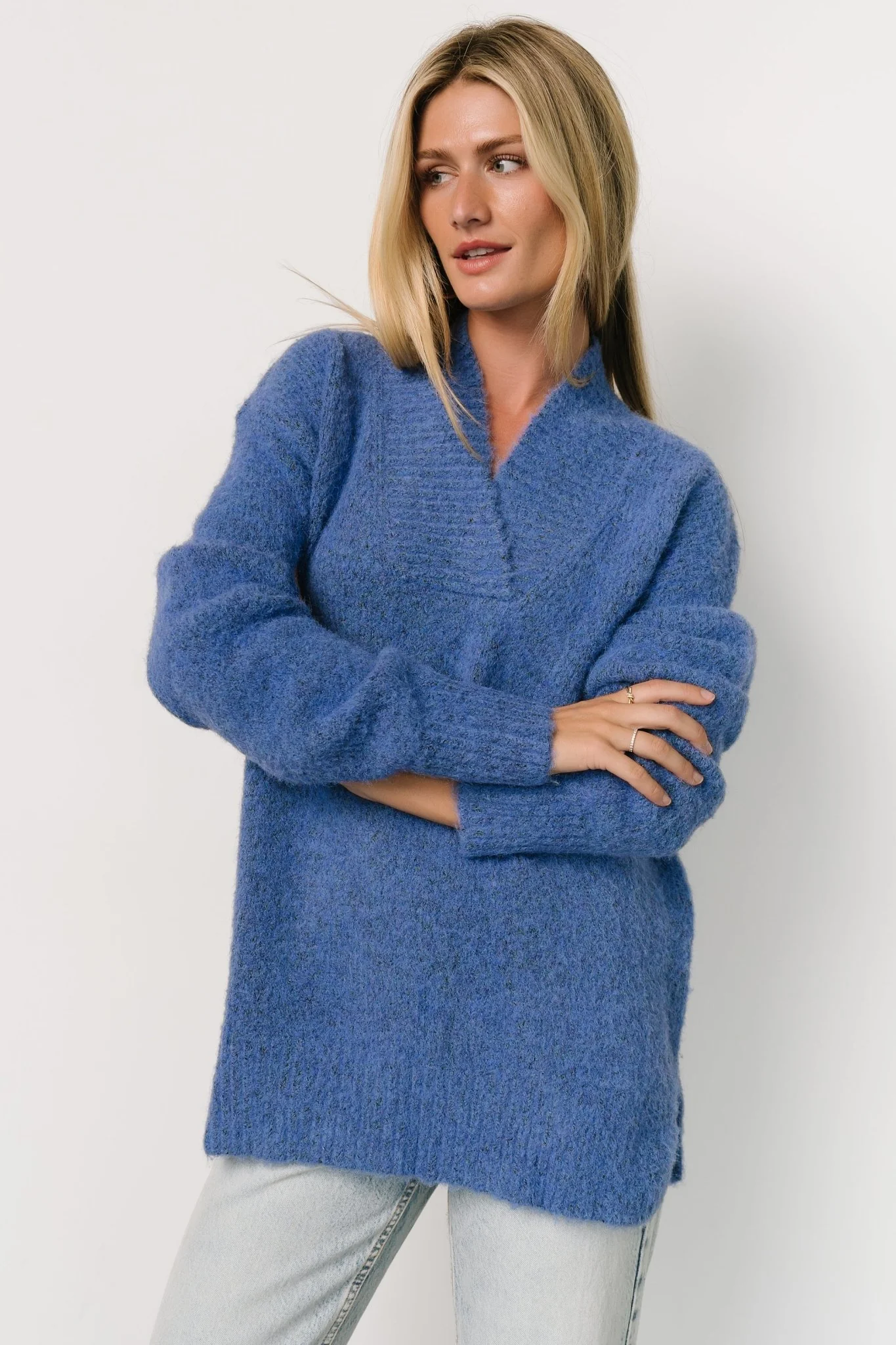 Calgary Oversized Sweater | Blue