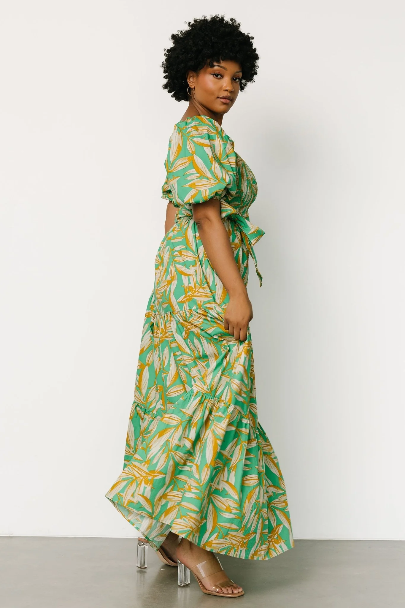 Forsythe Smocked Maxi Dress | Green Print