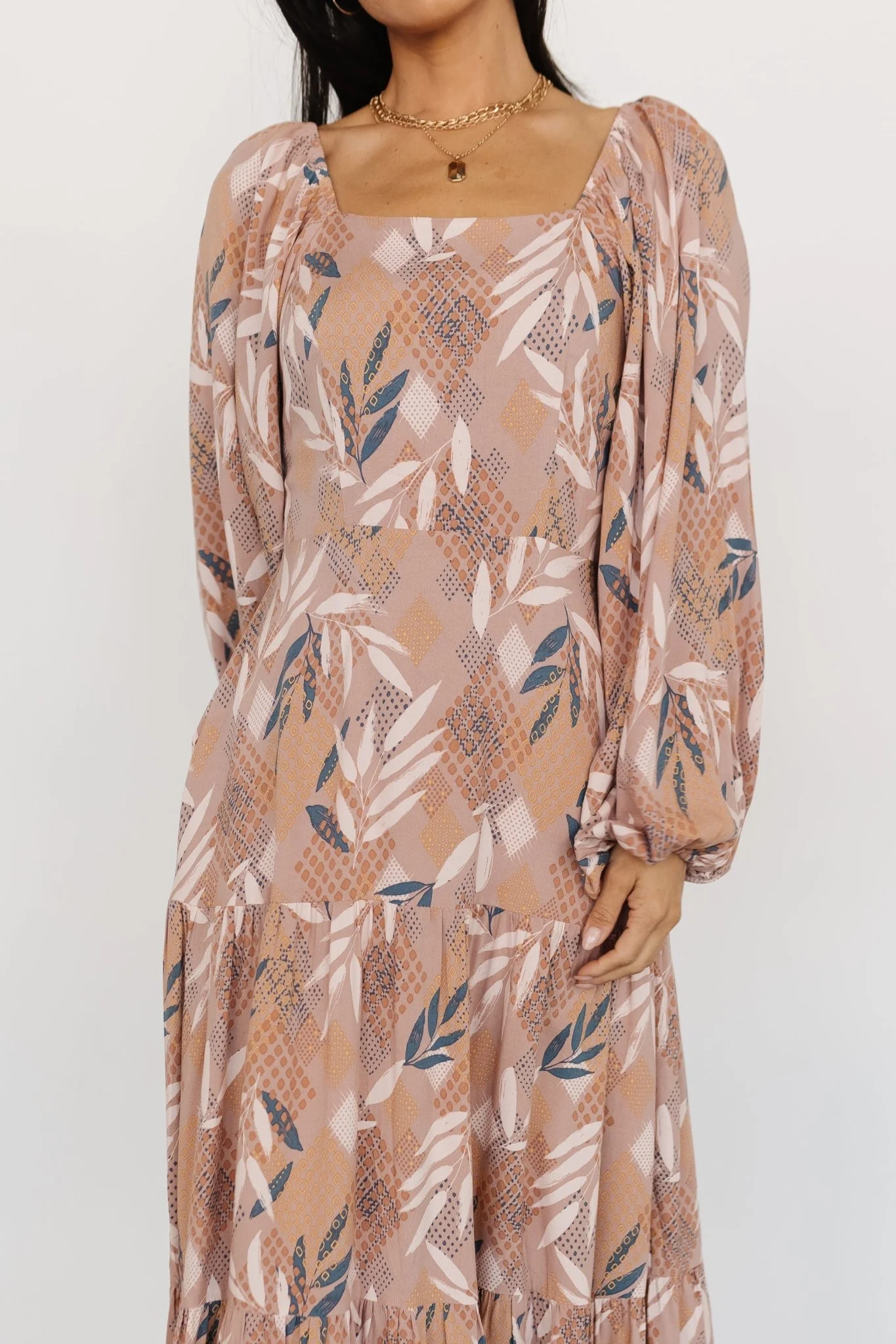 Barbara Maxi Dress | Dusty Mauve Print