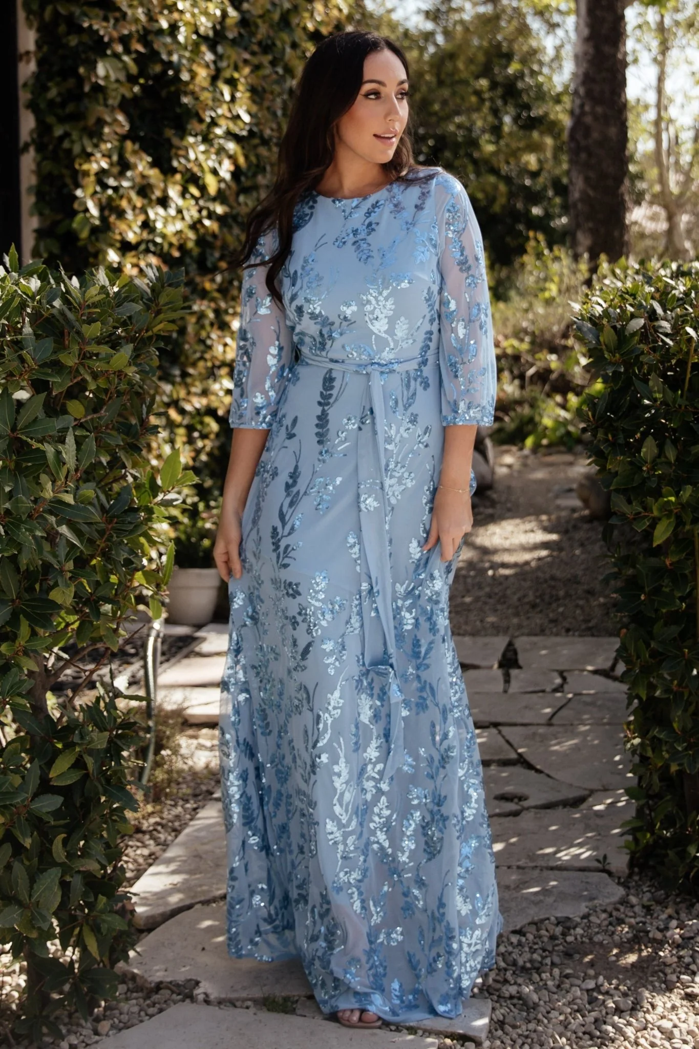 Destiny Sequin Maxi Dress | Blue