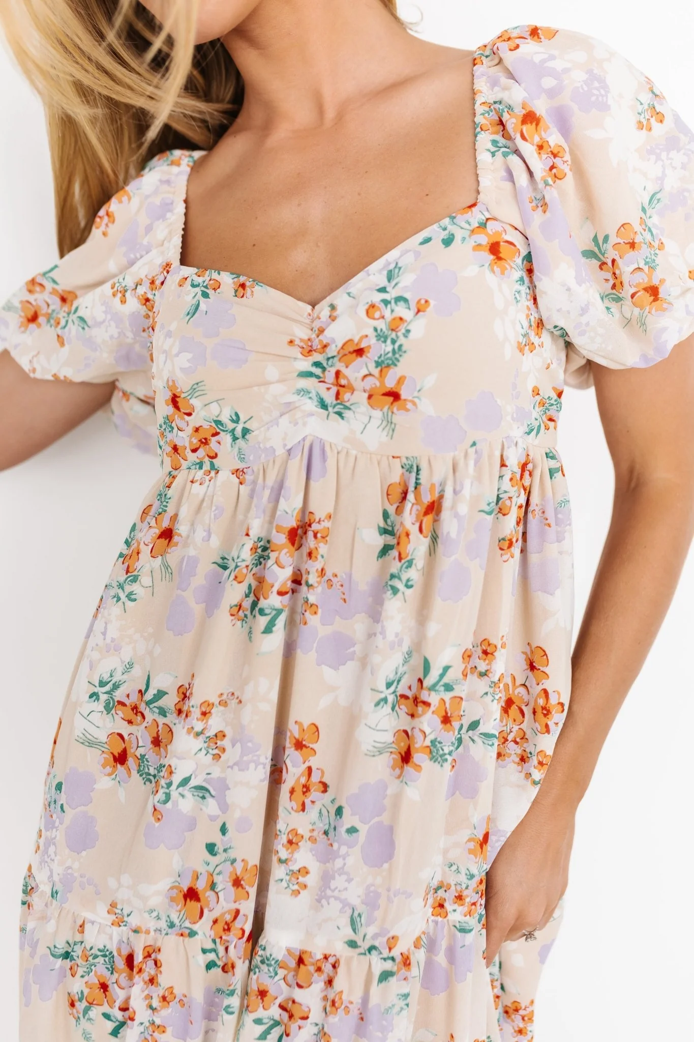 Molly Midi Dress | Cream Floral