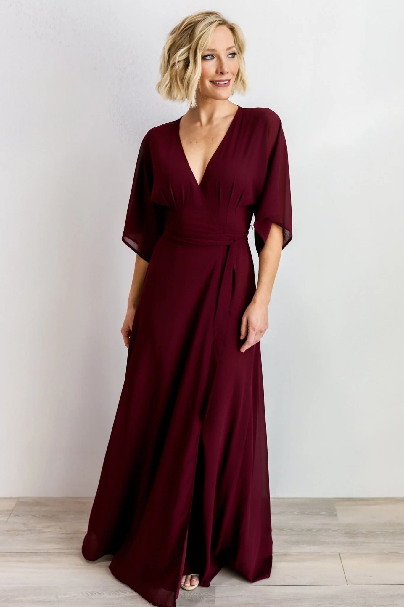 Lilly Wrap Maxi Dress | Burgundy
