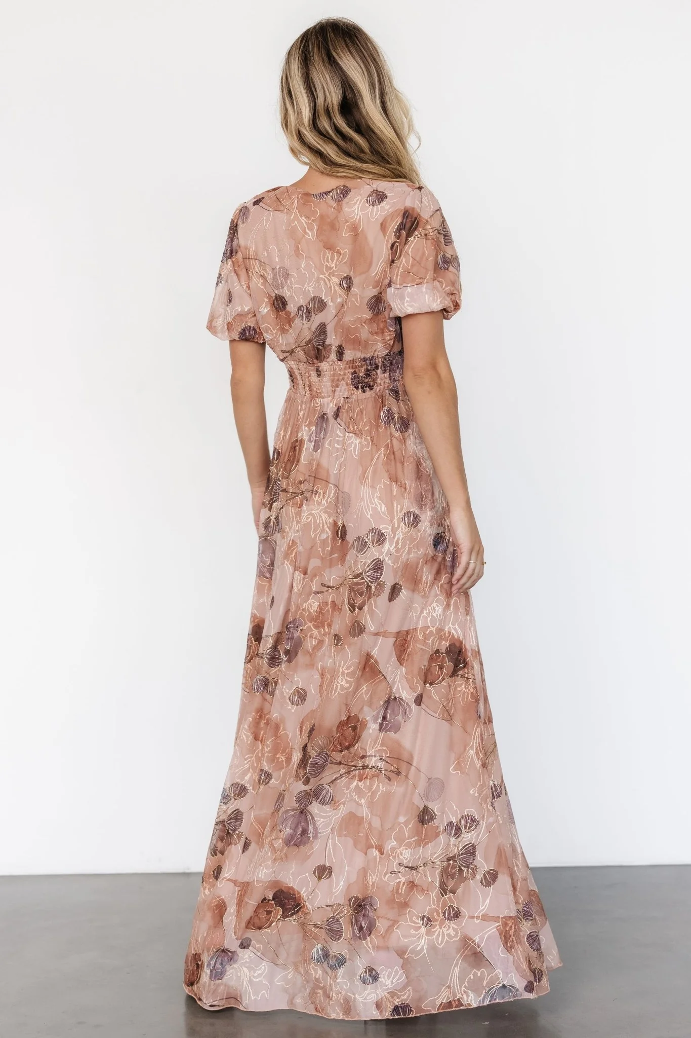Ardley Maxi Dress | Taupe Floral