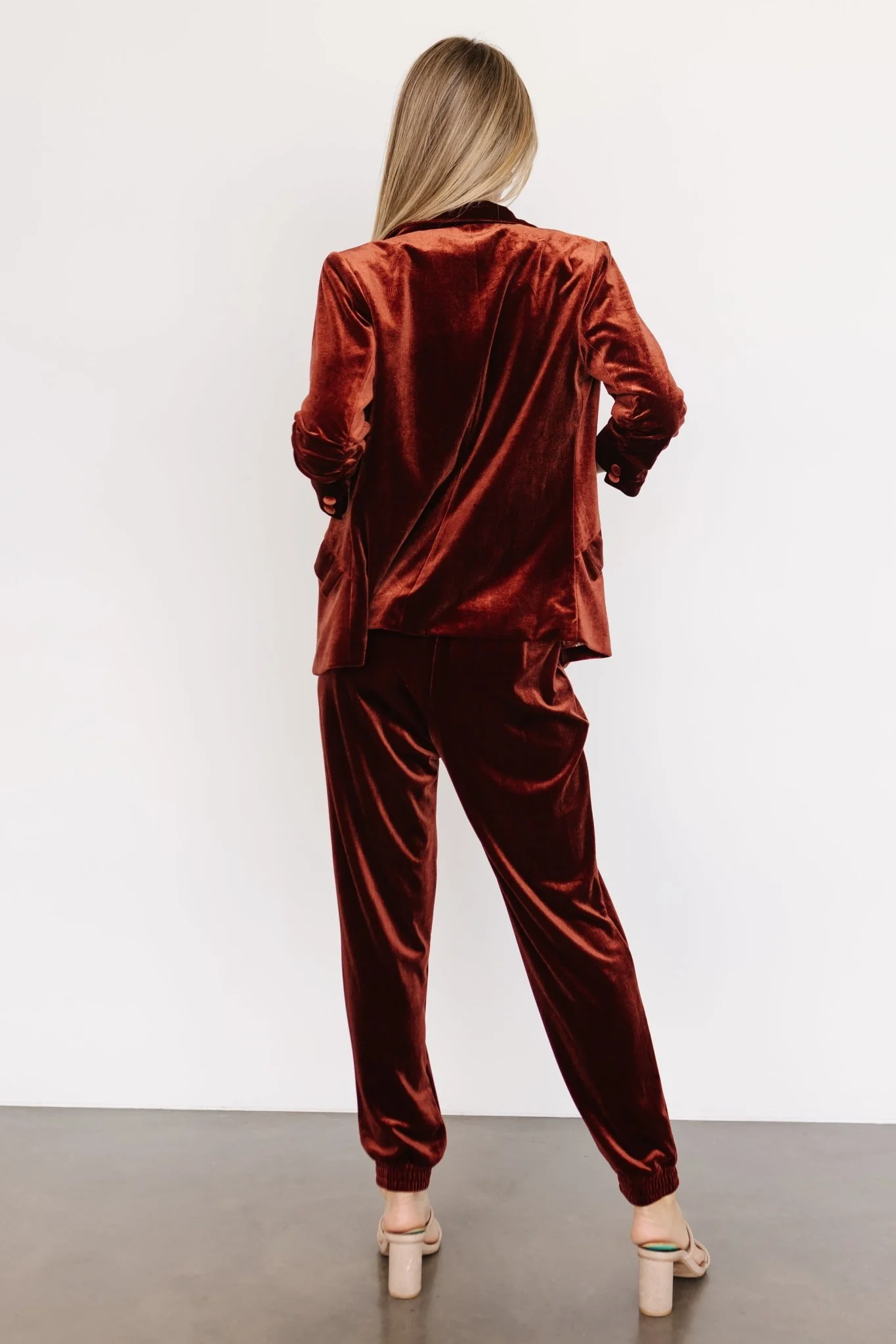 Brinton Velvet Blazer | Cinnamon