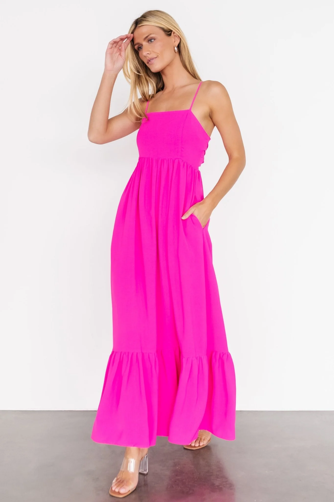 Regan Tank Maxi Dress | Fuchsia