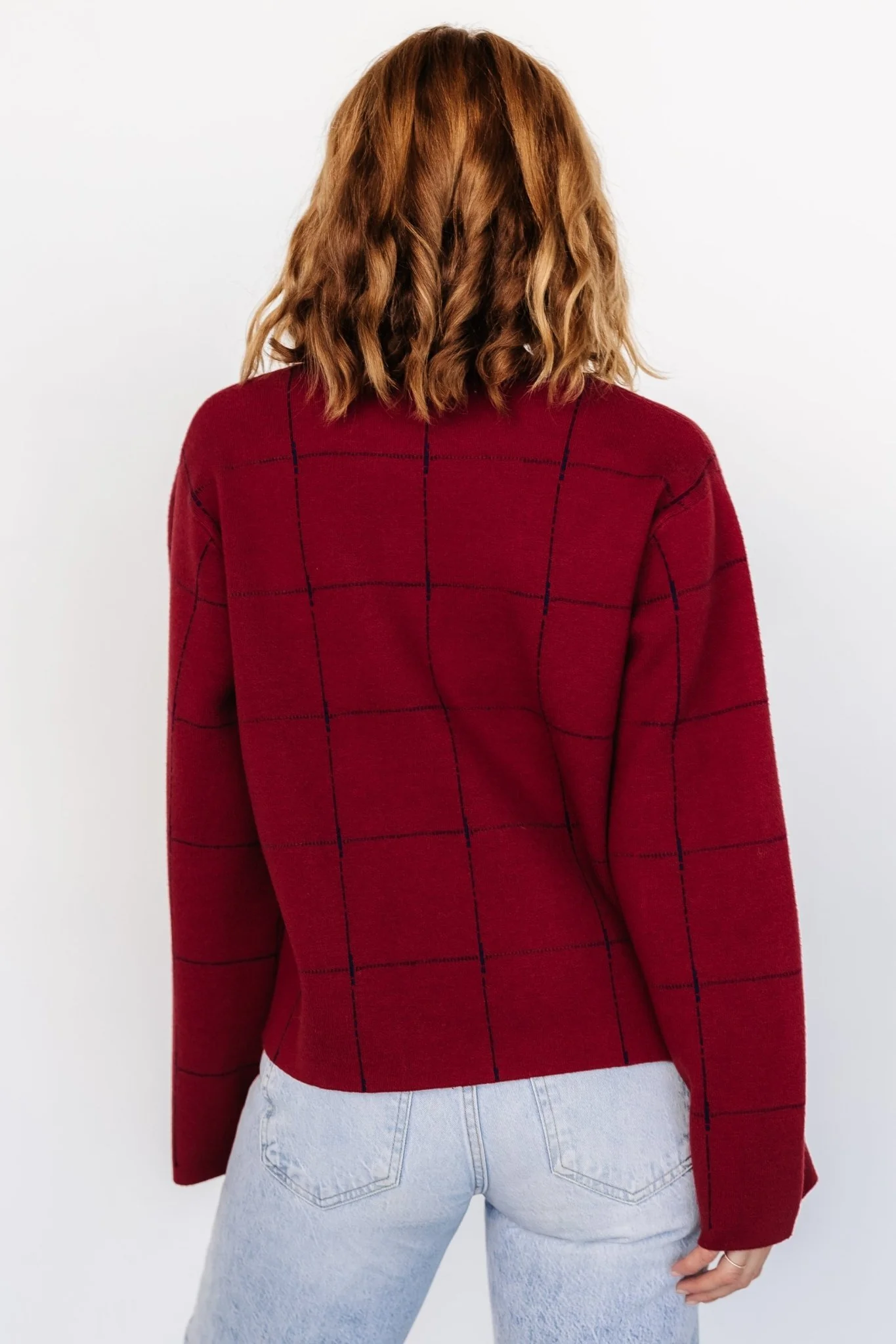 Remington Sweater | Red + Navy