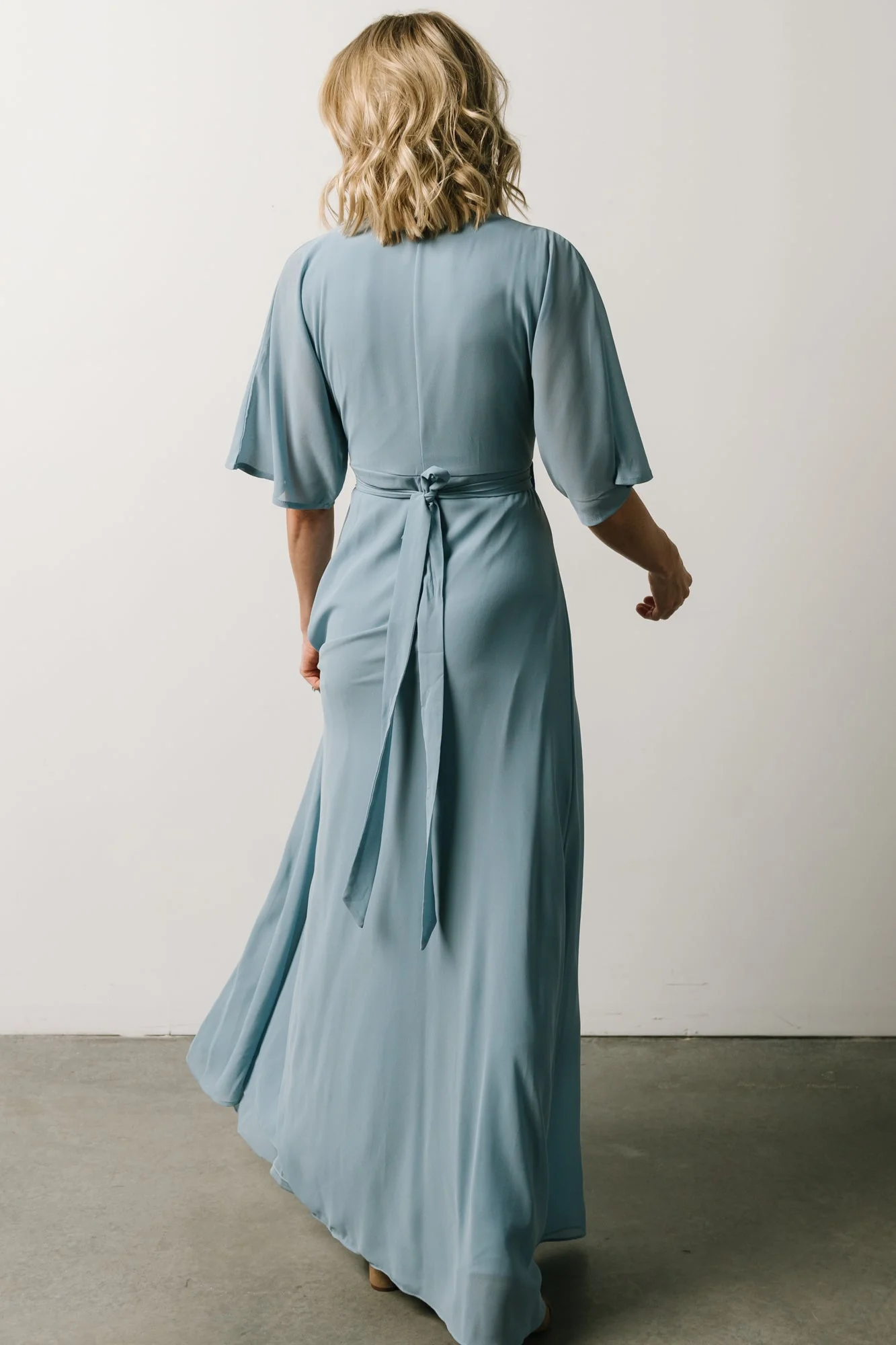 Lilly Wrap Maxi Dress | Dusty Blue