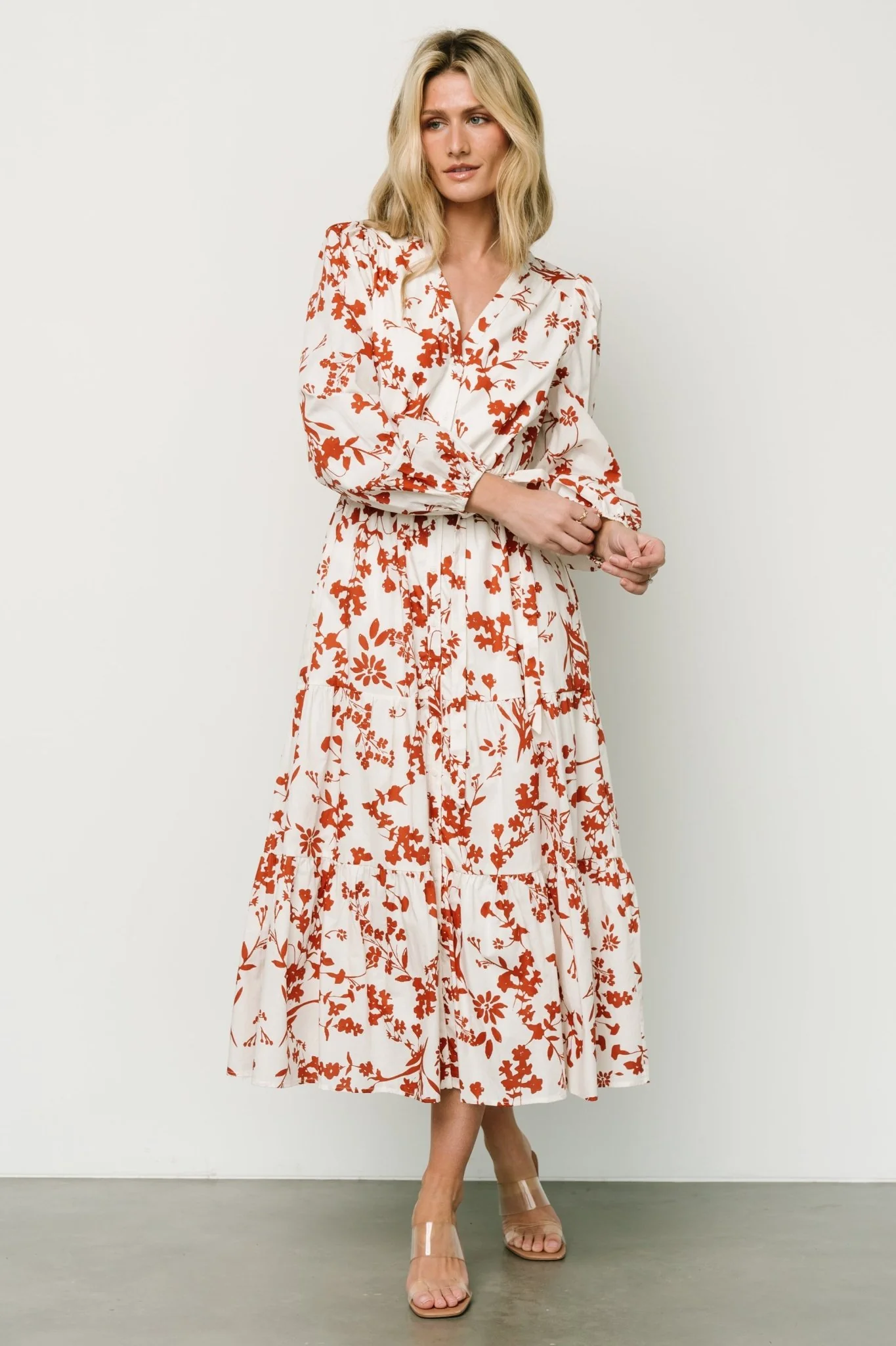Hale Maxi Dress | Rust Print