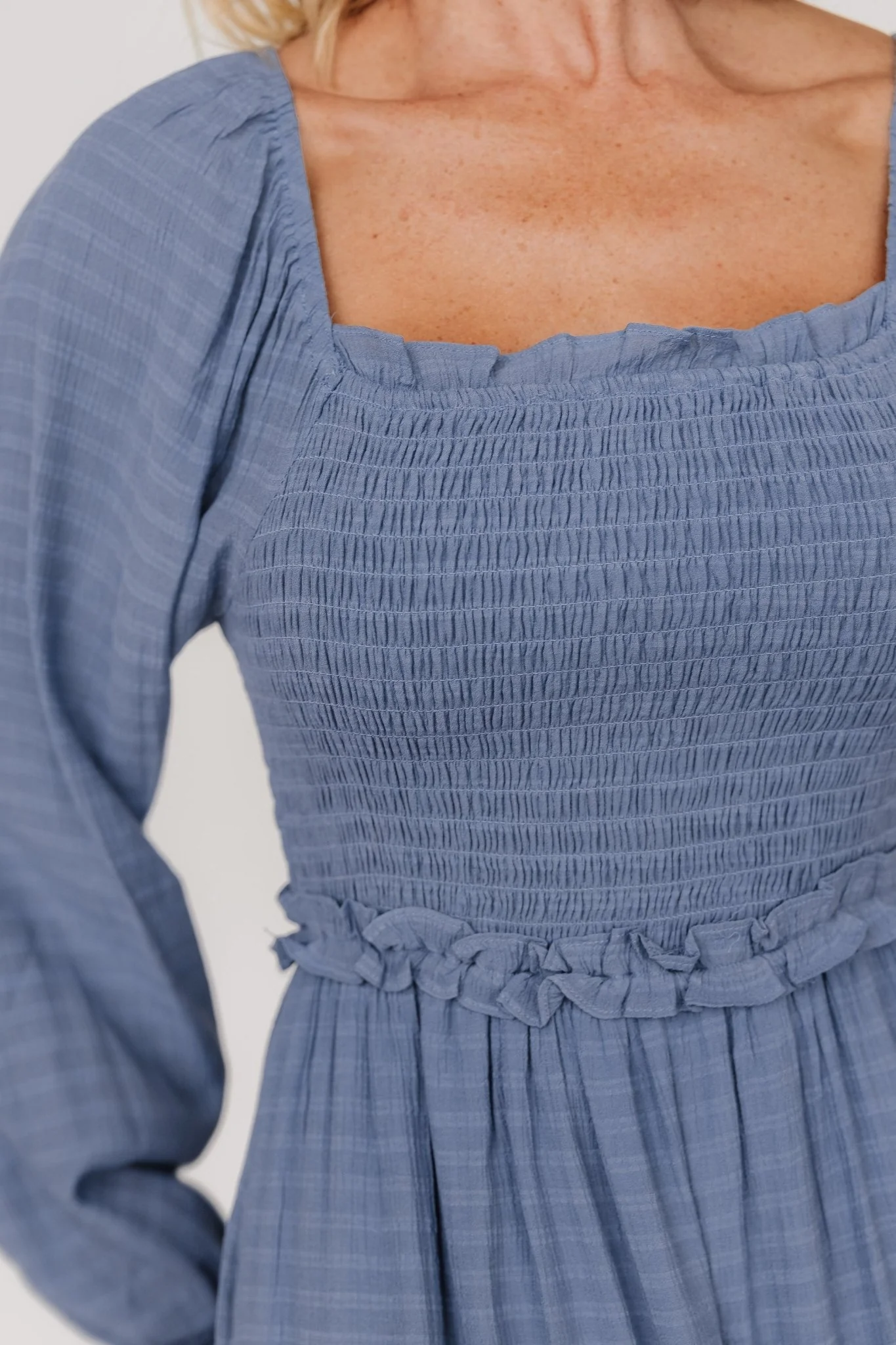 Rowan Tiered Dress | Slate Blue