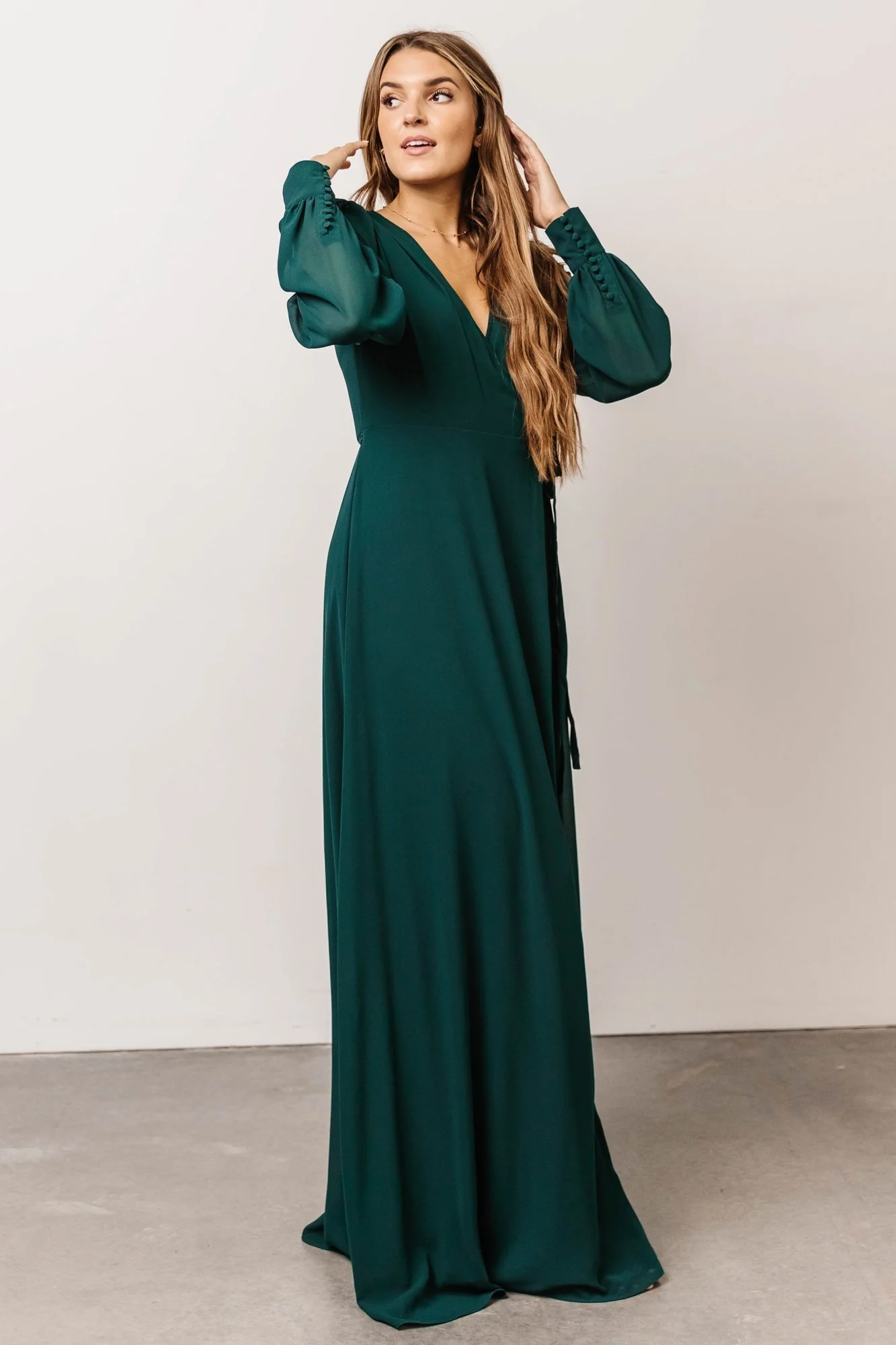 Kelsey Wrap Dress | Emerald
