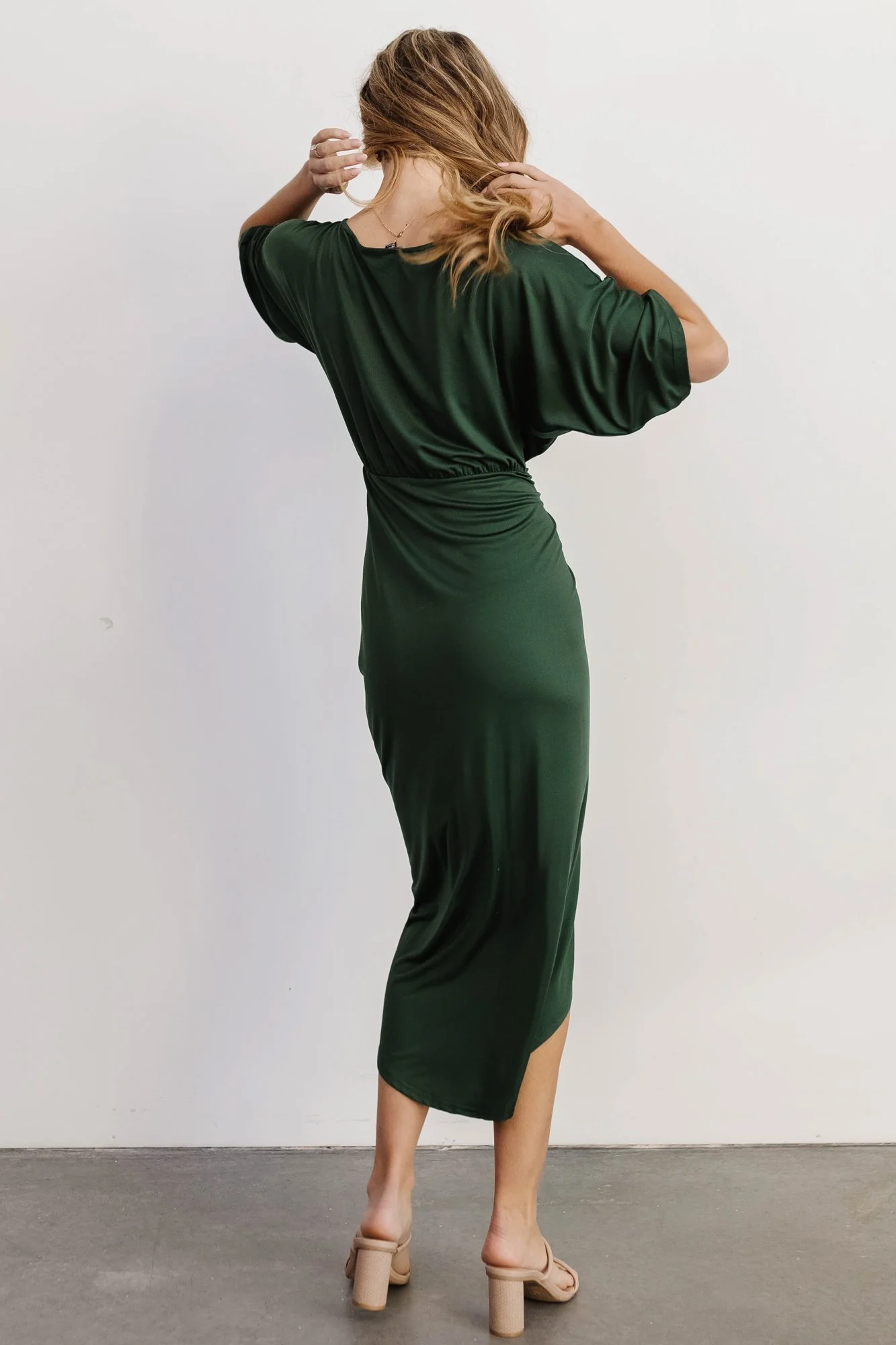 Solana Ruched Dress | Hunter Green