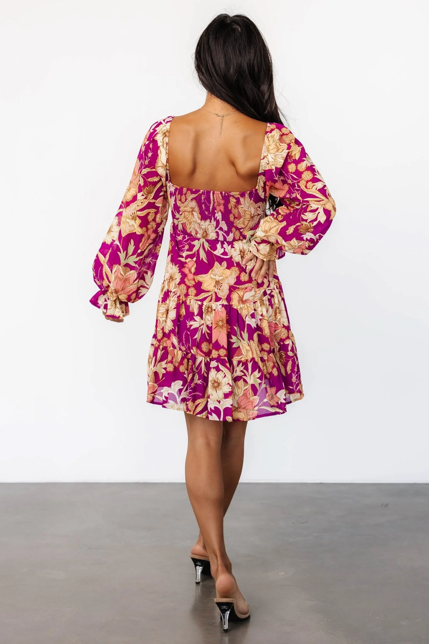 Rubi Short Dress | Magenta Multi Floral