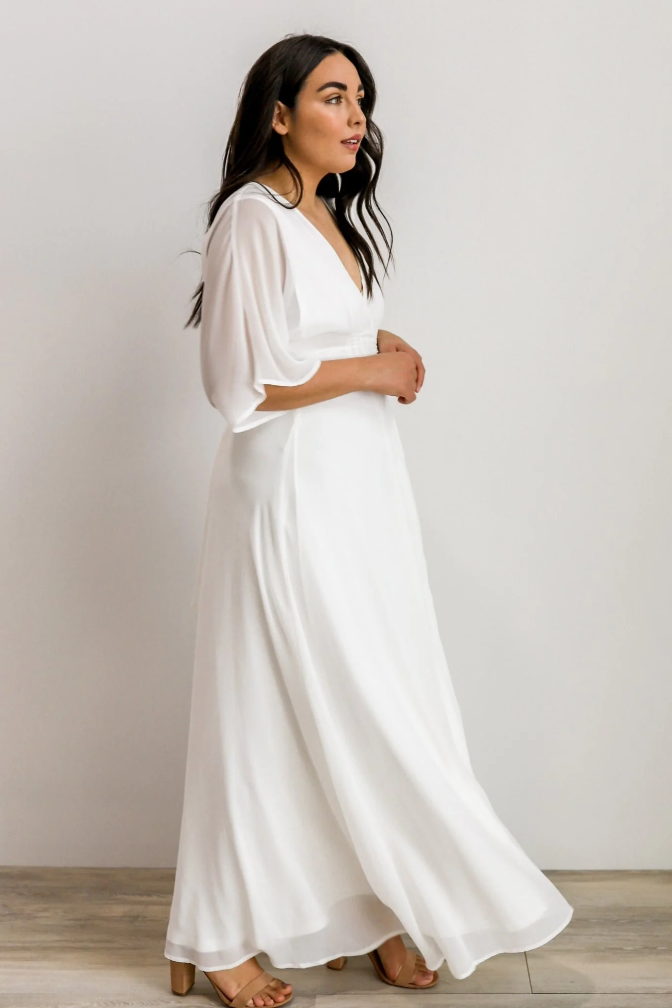 Lilly Wrap Maxi Dress | Off White