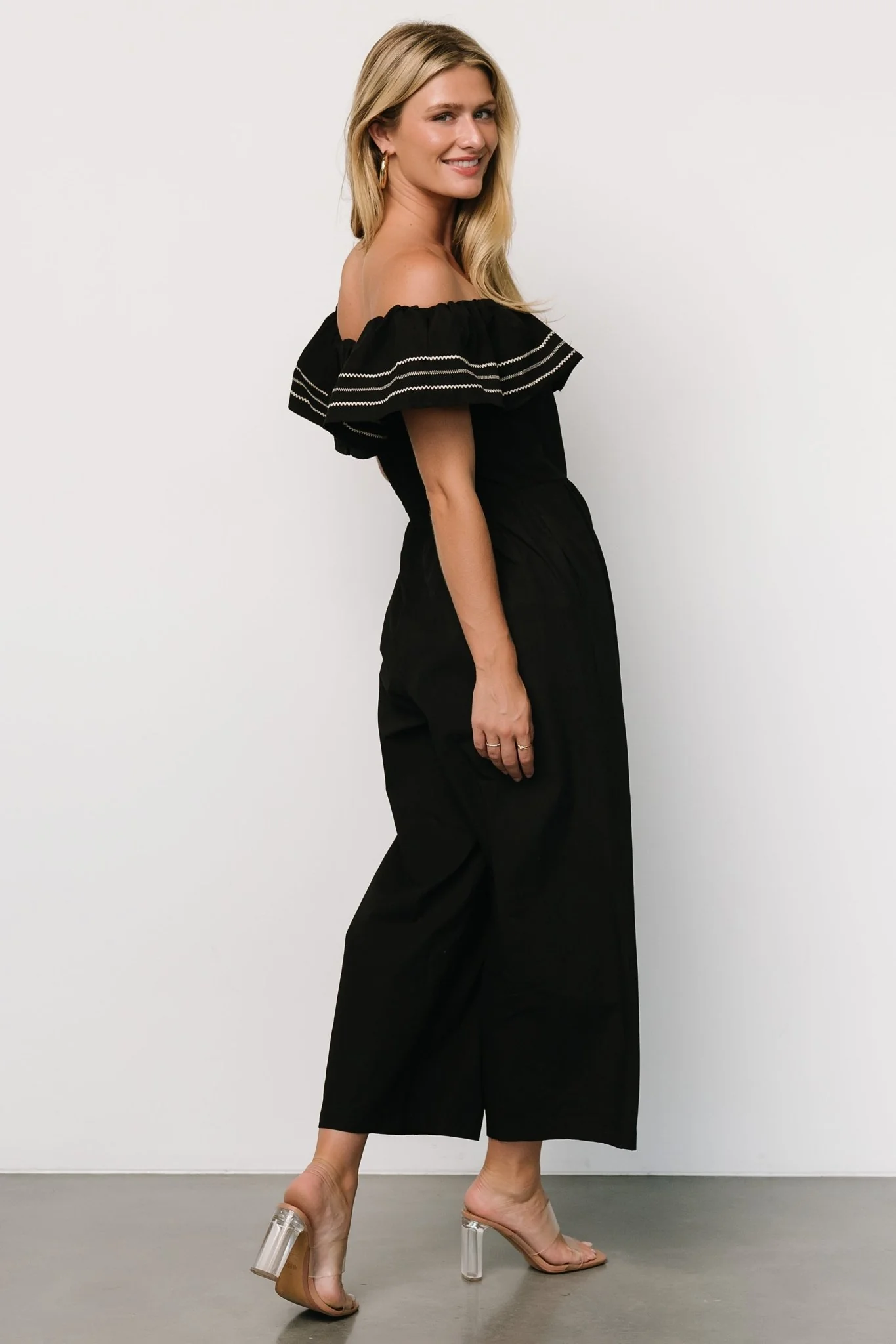Reyna Off Shoulder Jumpsuit | Black