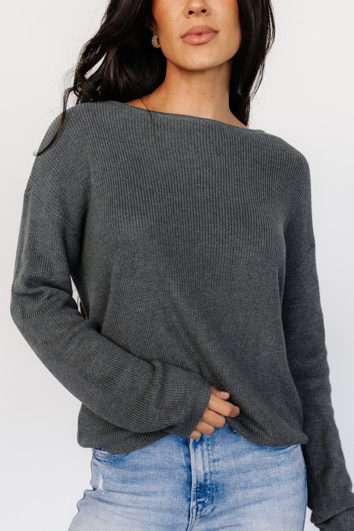 Reese Knit Sweater Top | Balsam