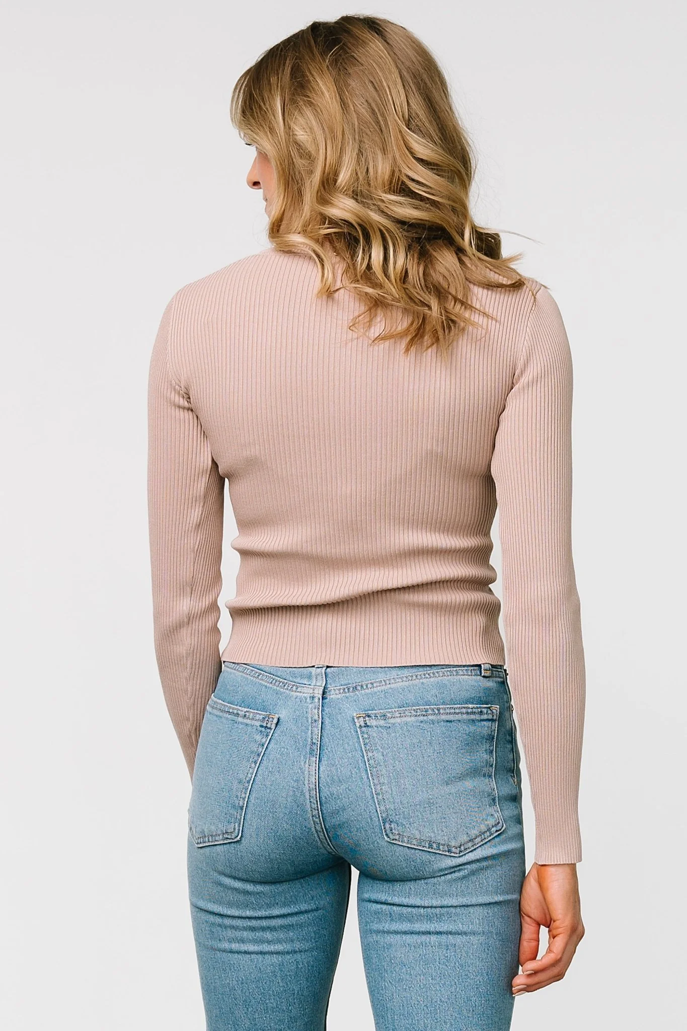 Sora Ribbed Top | Taupe