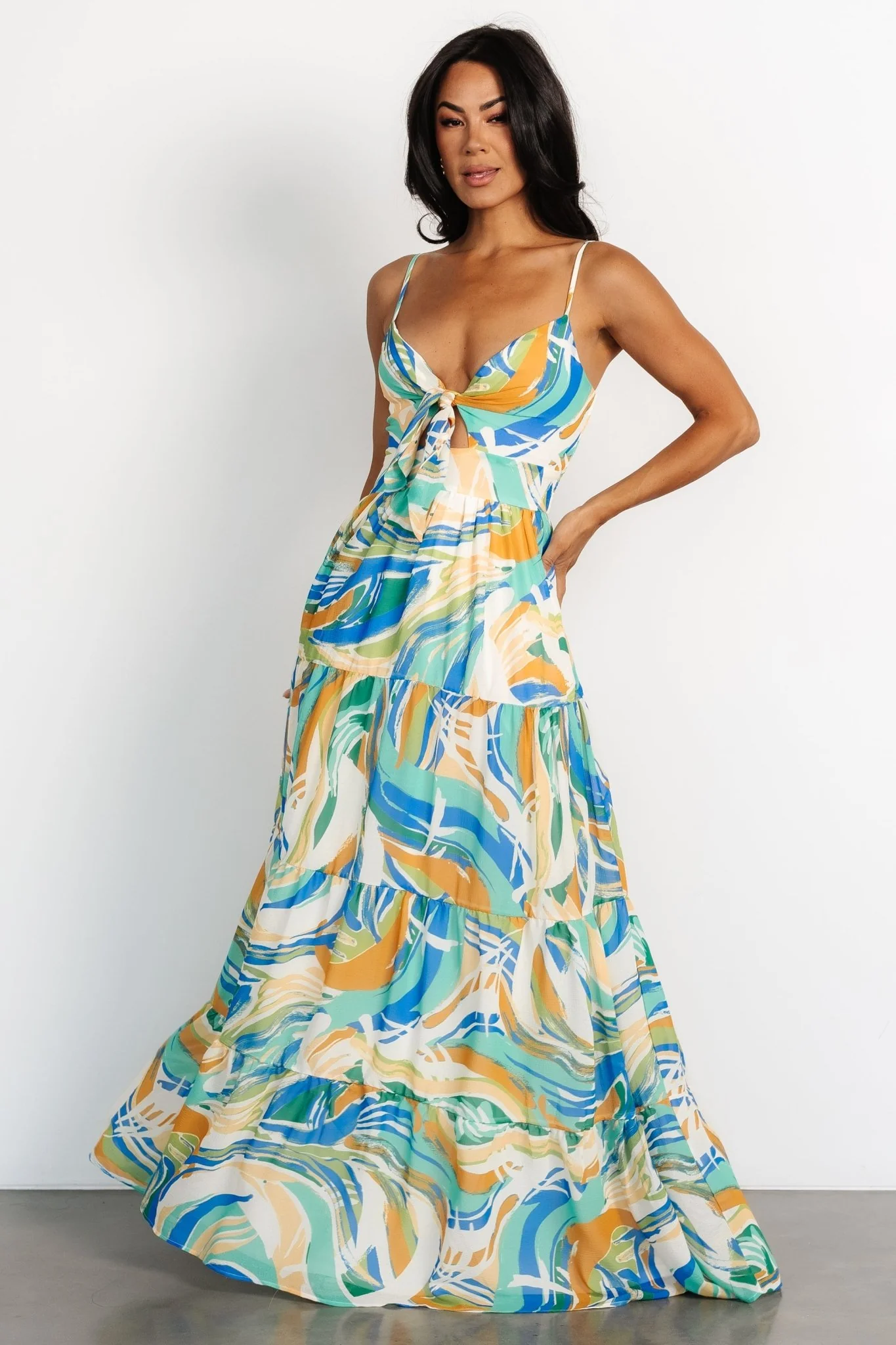 Alexis Maxi Dress | Blue Multi Print
