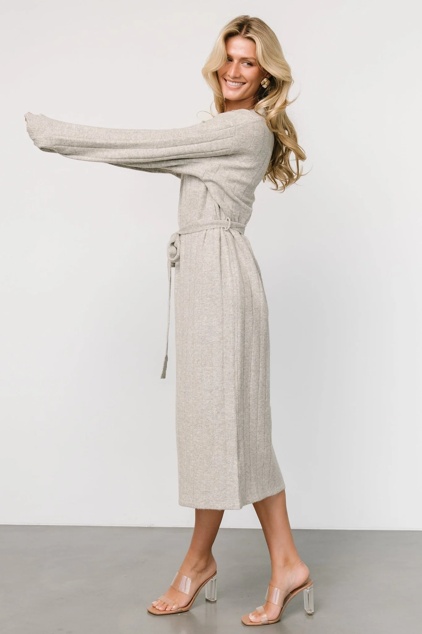 Barrie Sweater Dress | Gray