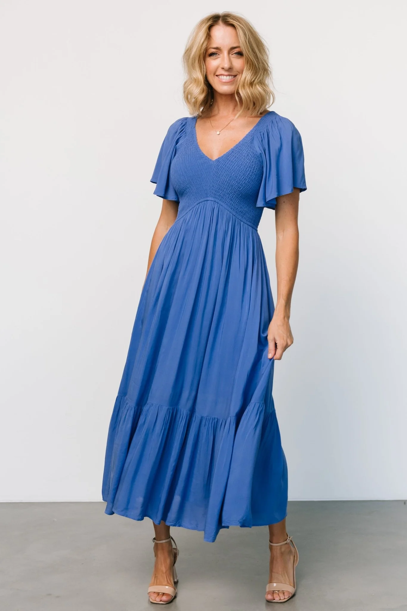 Scarlett Smocked Dress | Blue