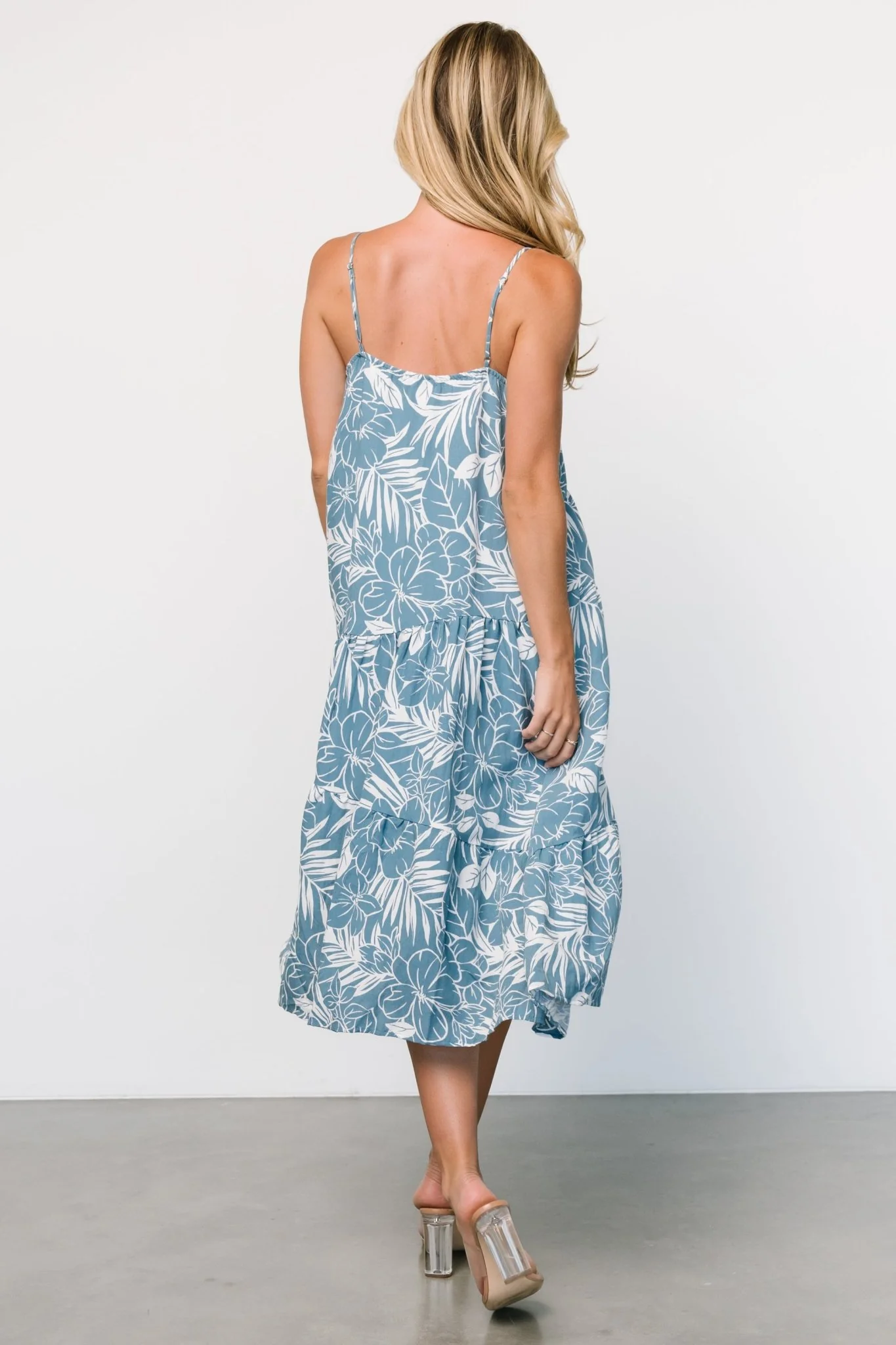 Sonora Midi Dress | Dusty Blue Print
