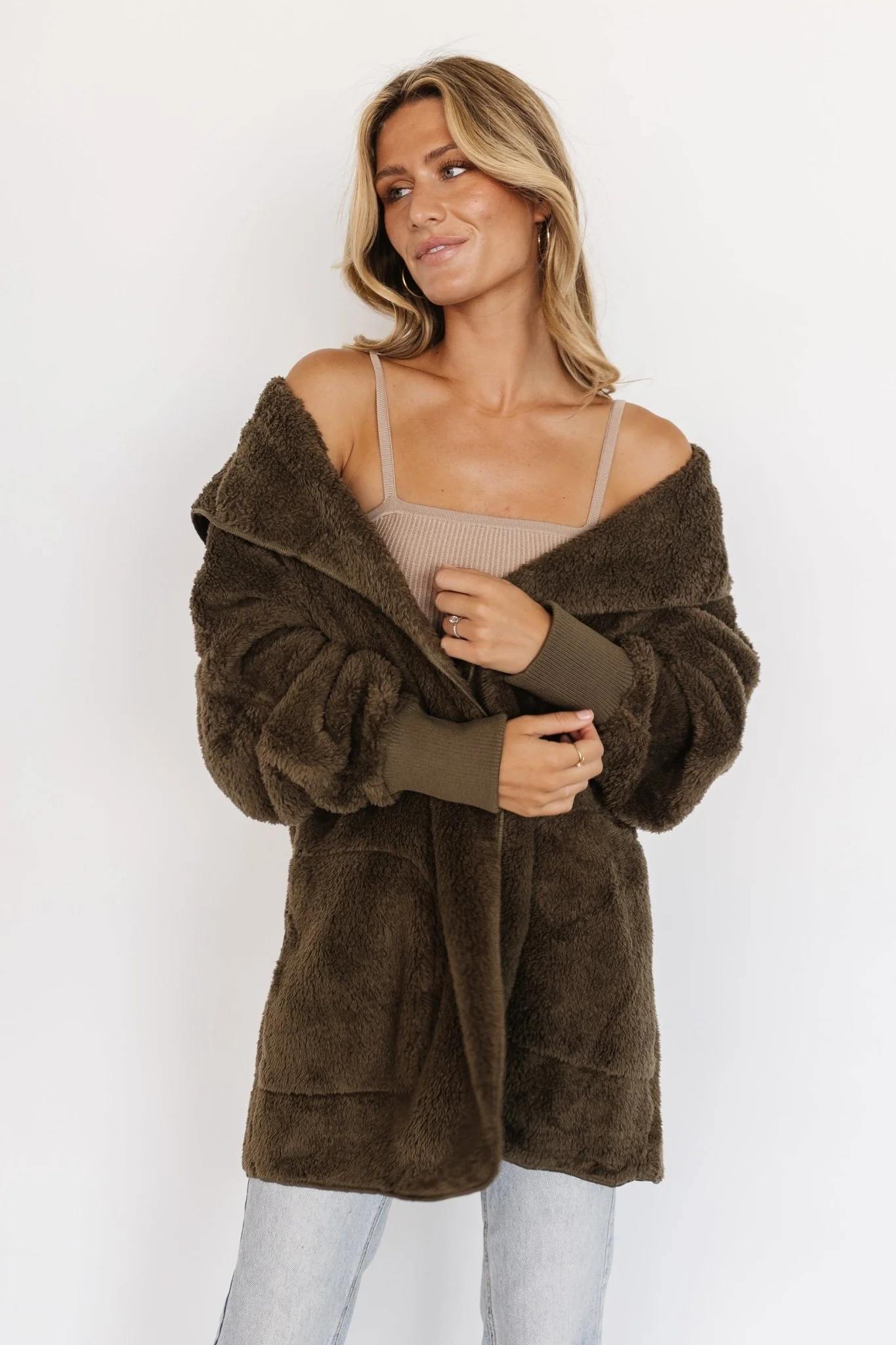 Melrose Teddy Jacket | Olive