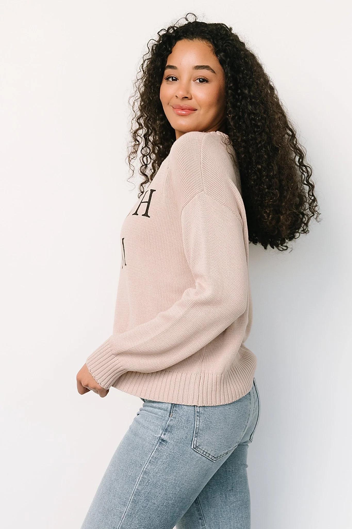 Beach Bum Knit Sweater Top | Sand