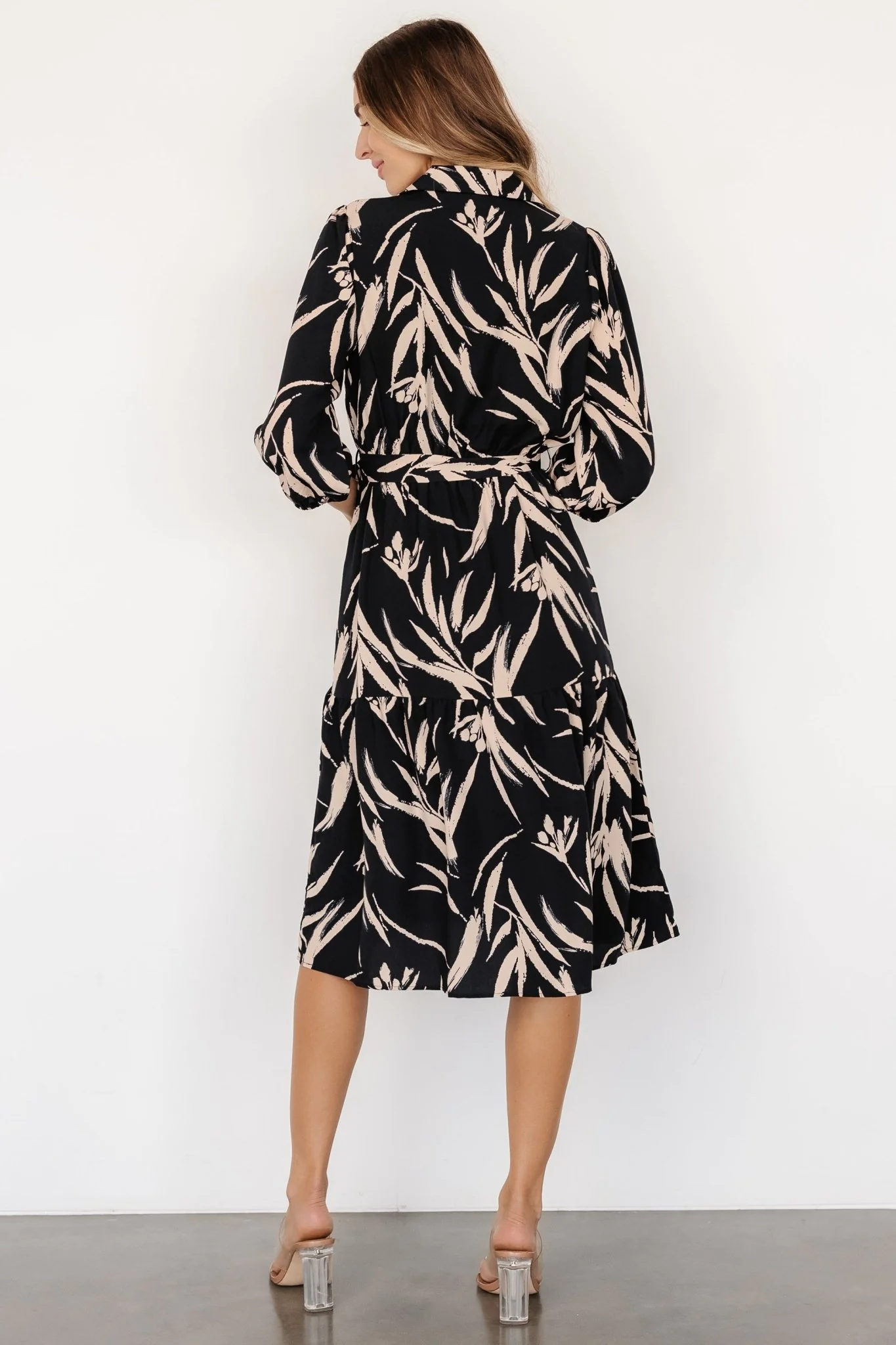 Riverside Midi Dress | Navy + Taupe