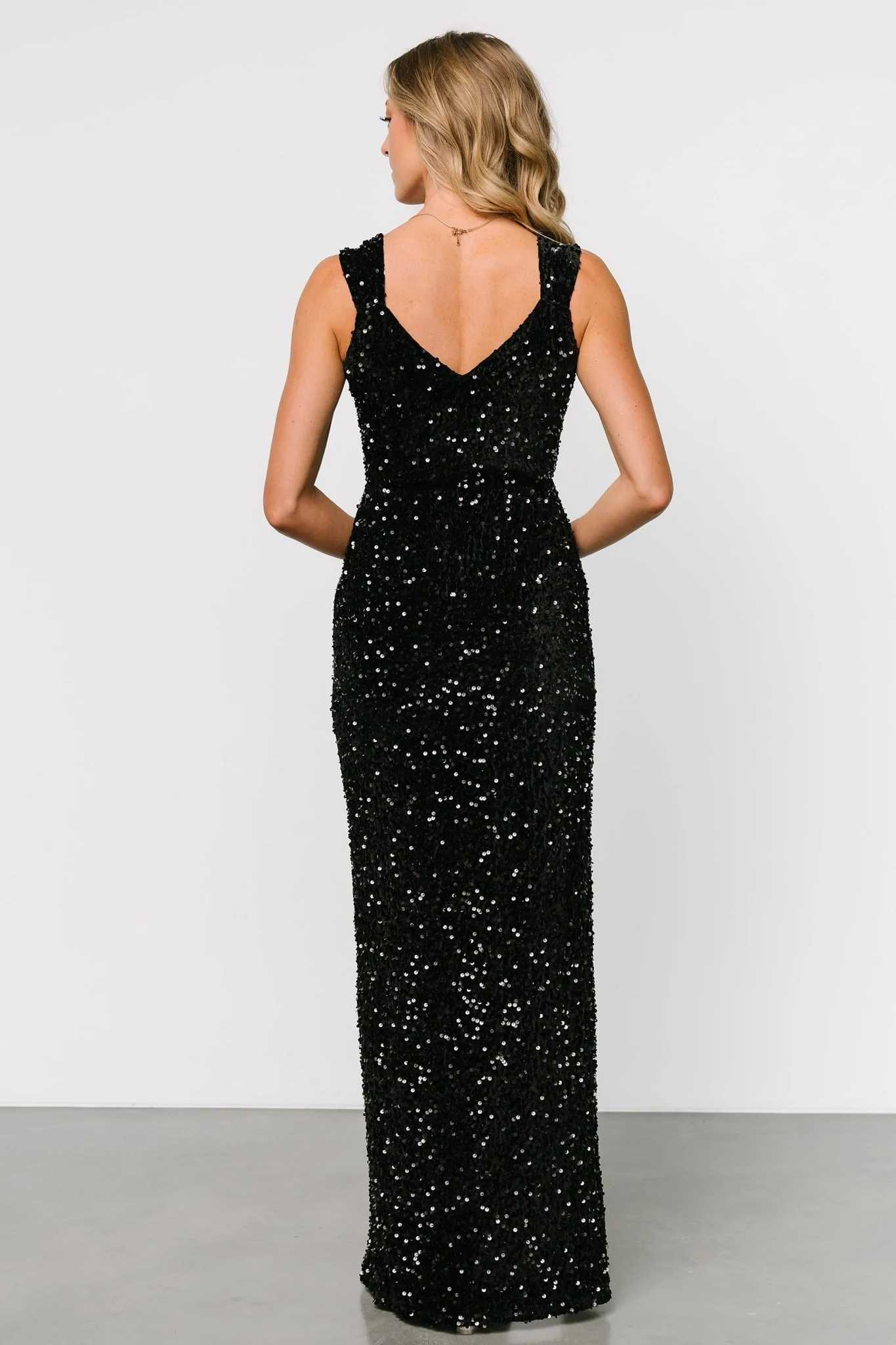 Marilyn Sequin Maxi Gown | Black