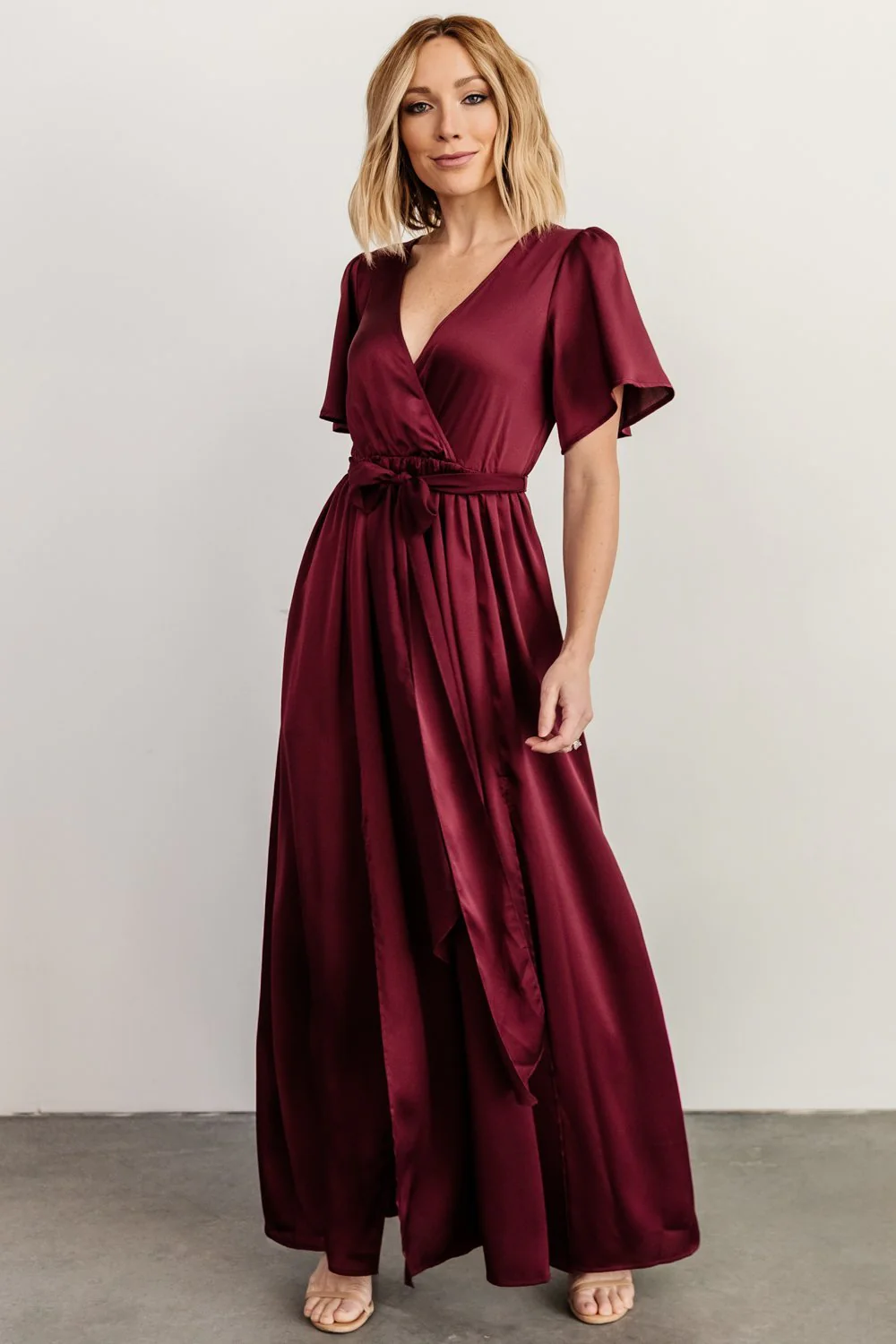Sicily Satin Maxi Dress | Mulberry