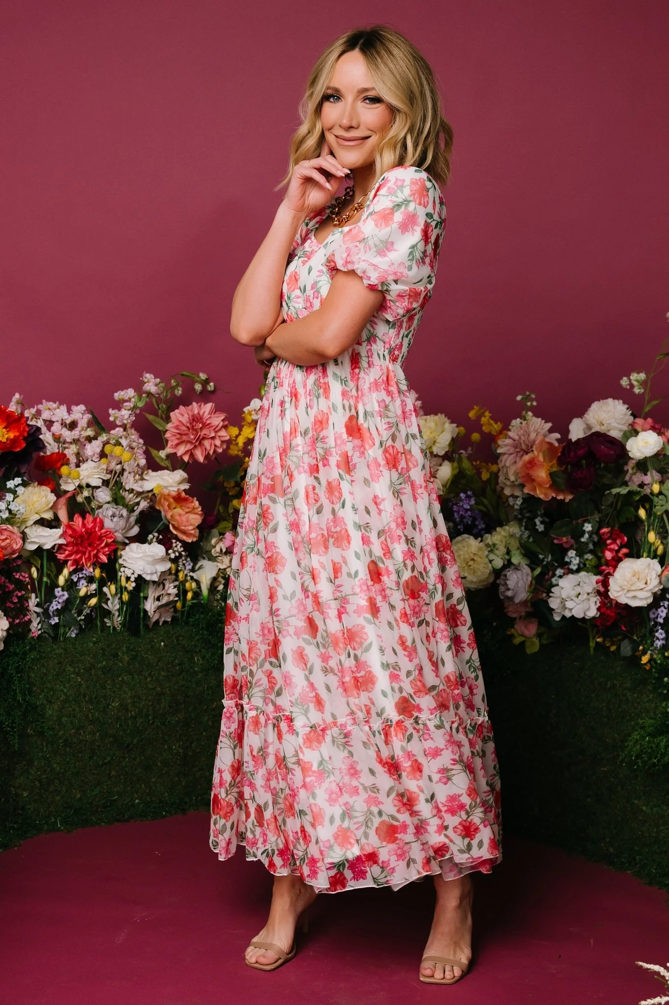 Margo Maxi Dress | Pink Multi Floral