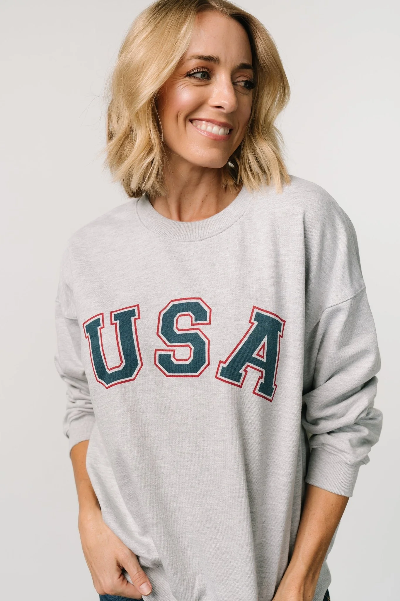 USA Oversized Sweatshirt | Heather Gray