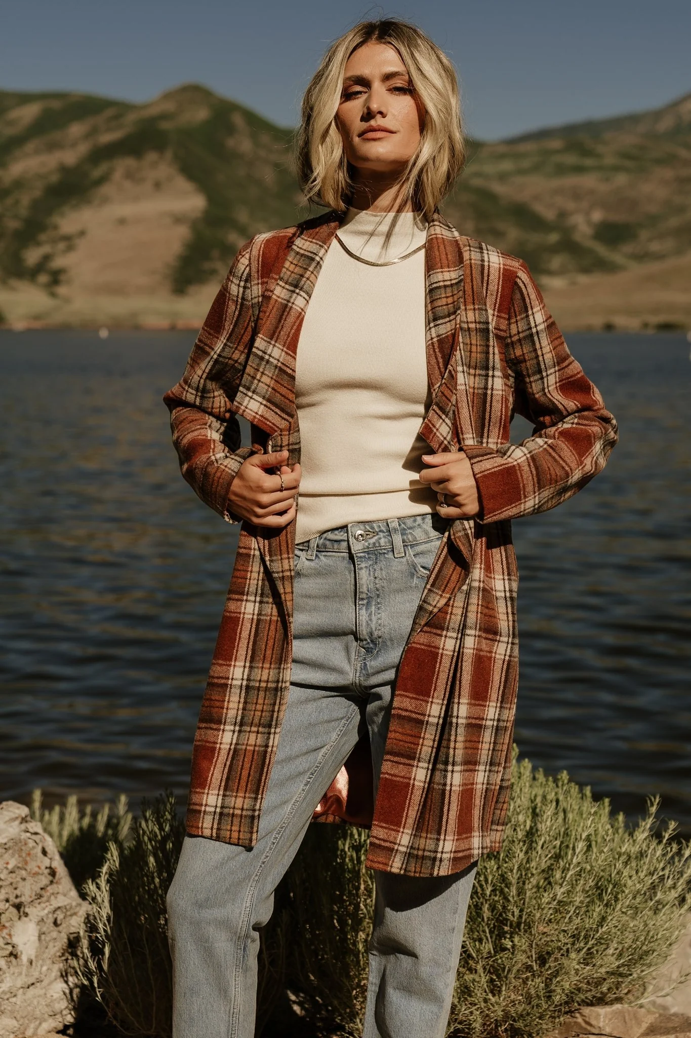 Tetonia Plaid Shacket | Copper Multi