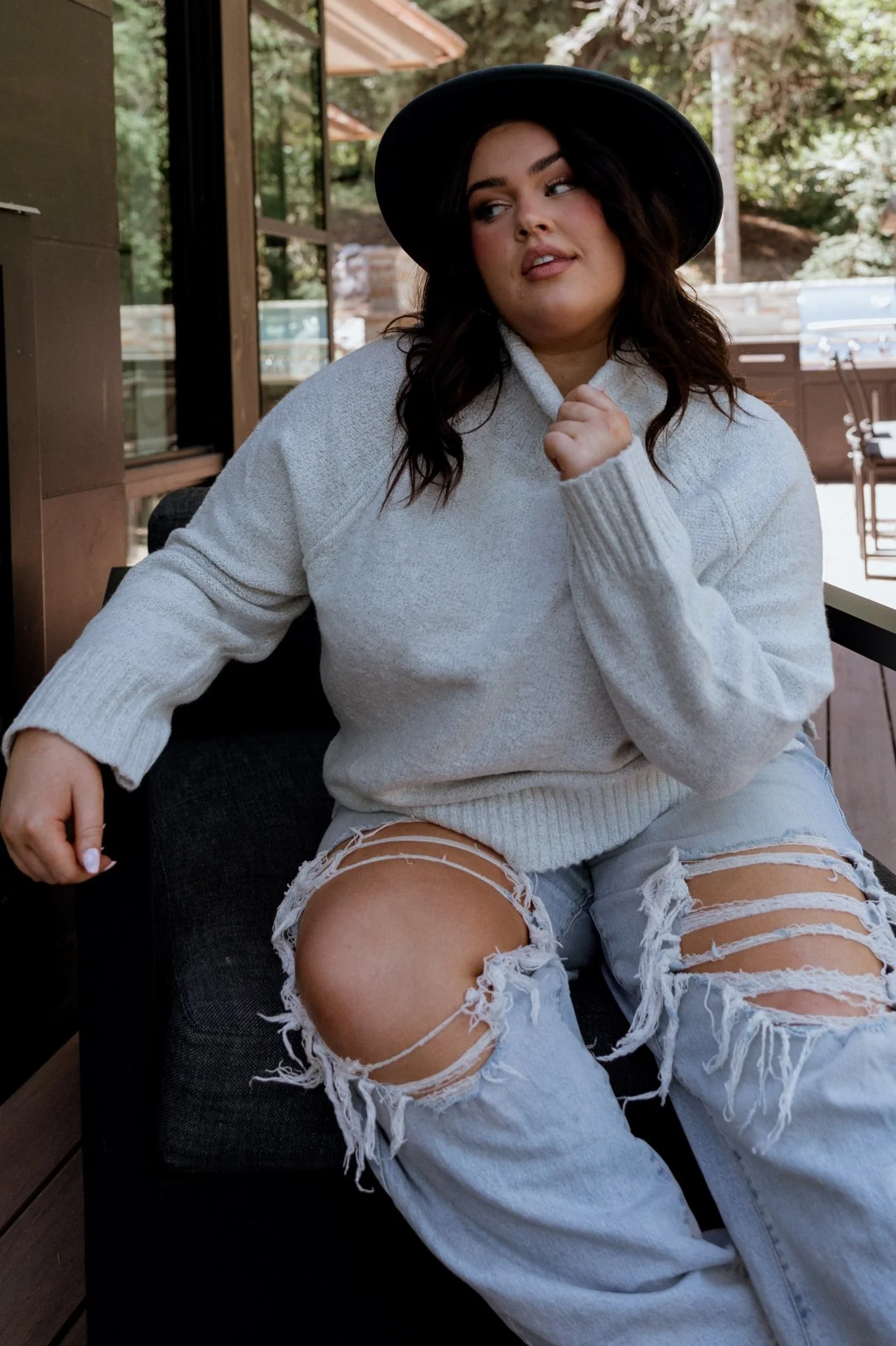 Oaklynn Turtleneck Sweater | Light Gray