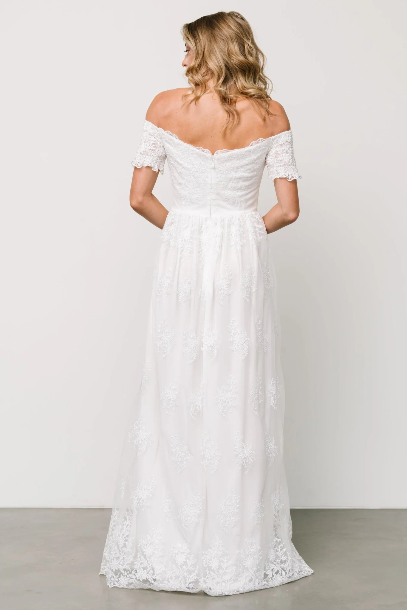 Esperanza Tulle Embroidered Maxi Dress | Off White