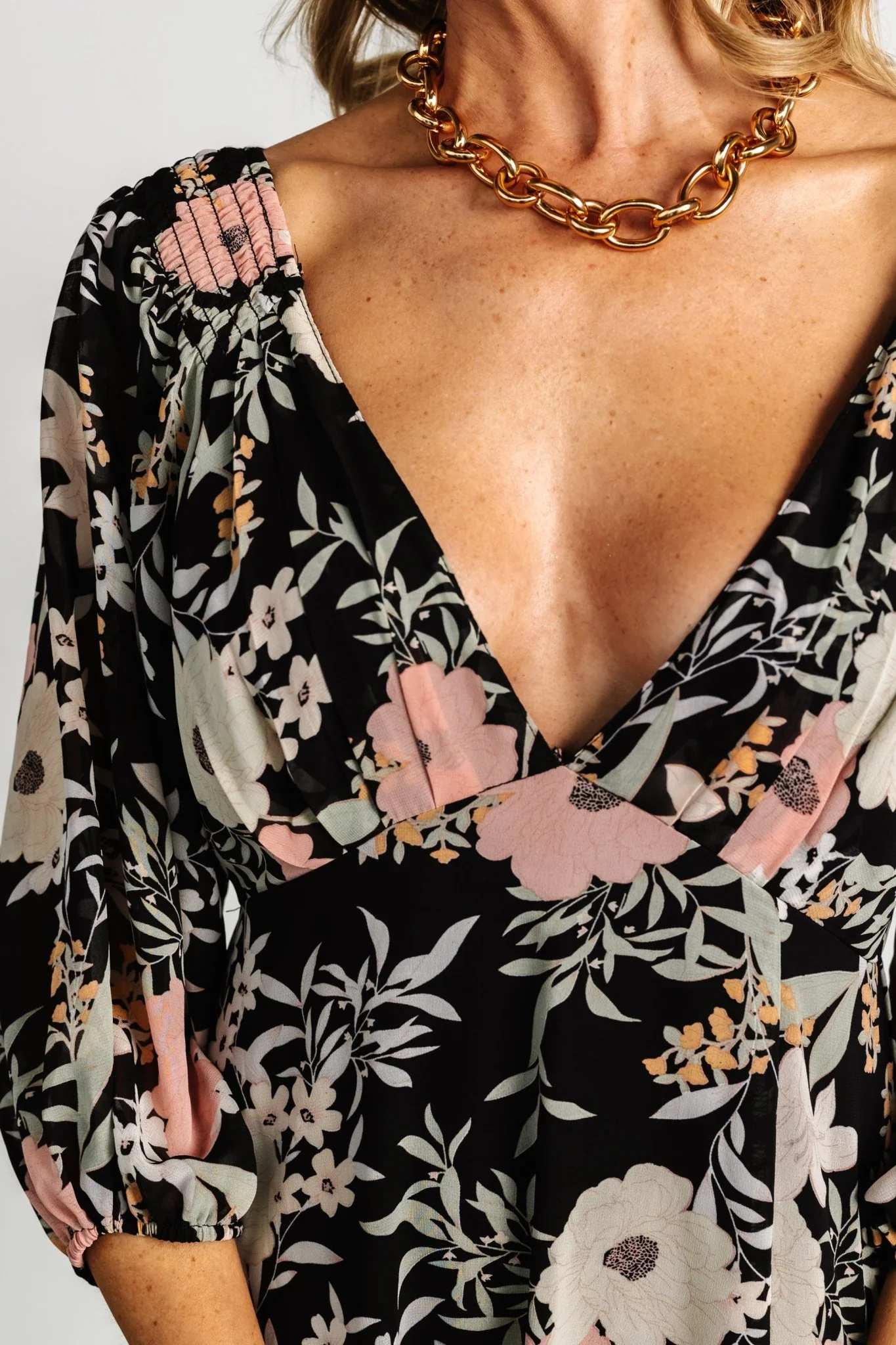 Maisie Maxi Dress | Black Floral