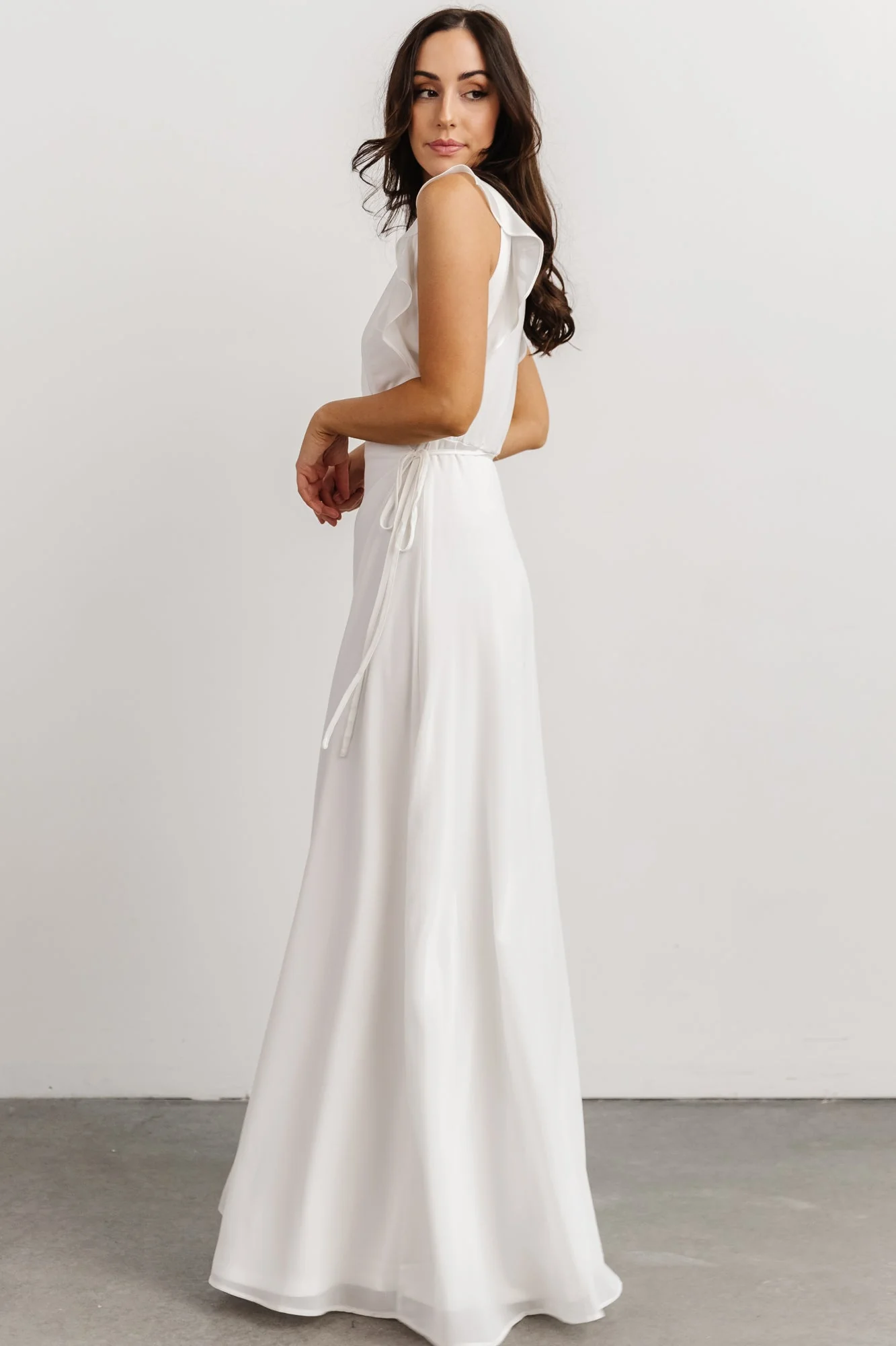 Saya Wrap Maxi Dress | Off-White