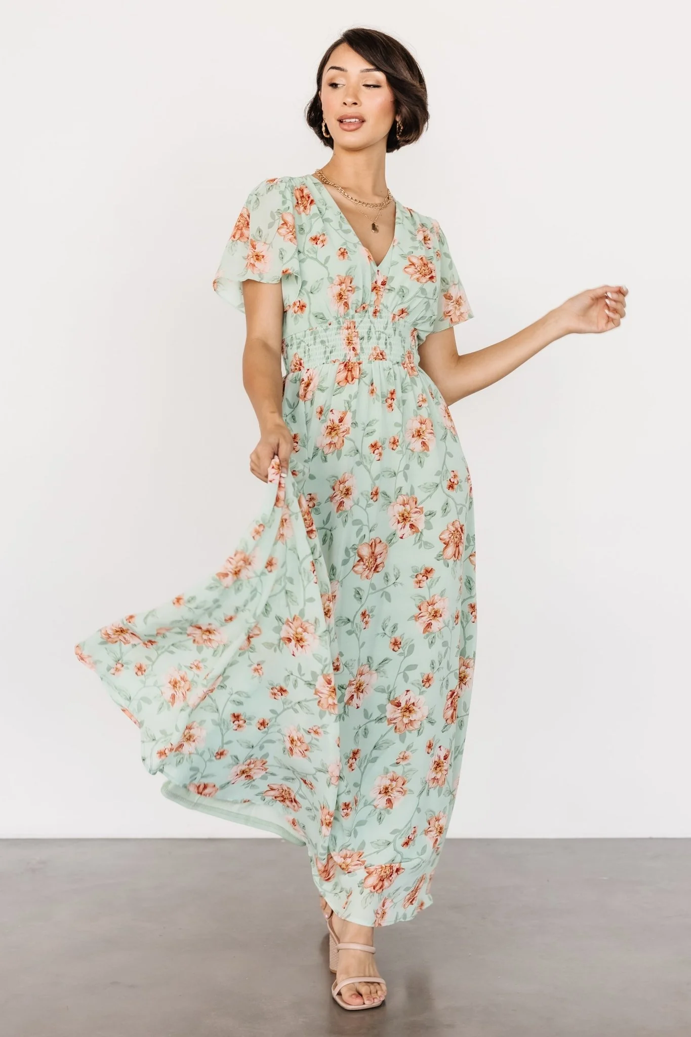 Birdie Maxi Dress | Sage Multi