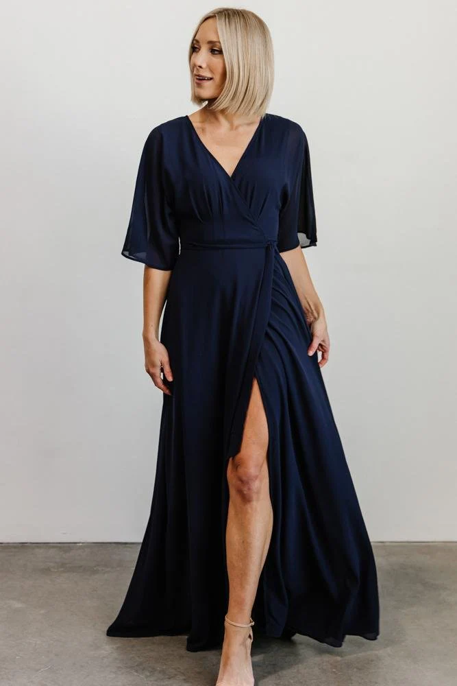 Lilly Wrap Maxi Dress | Navy