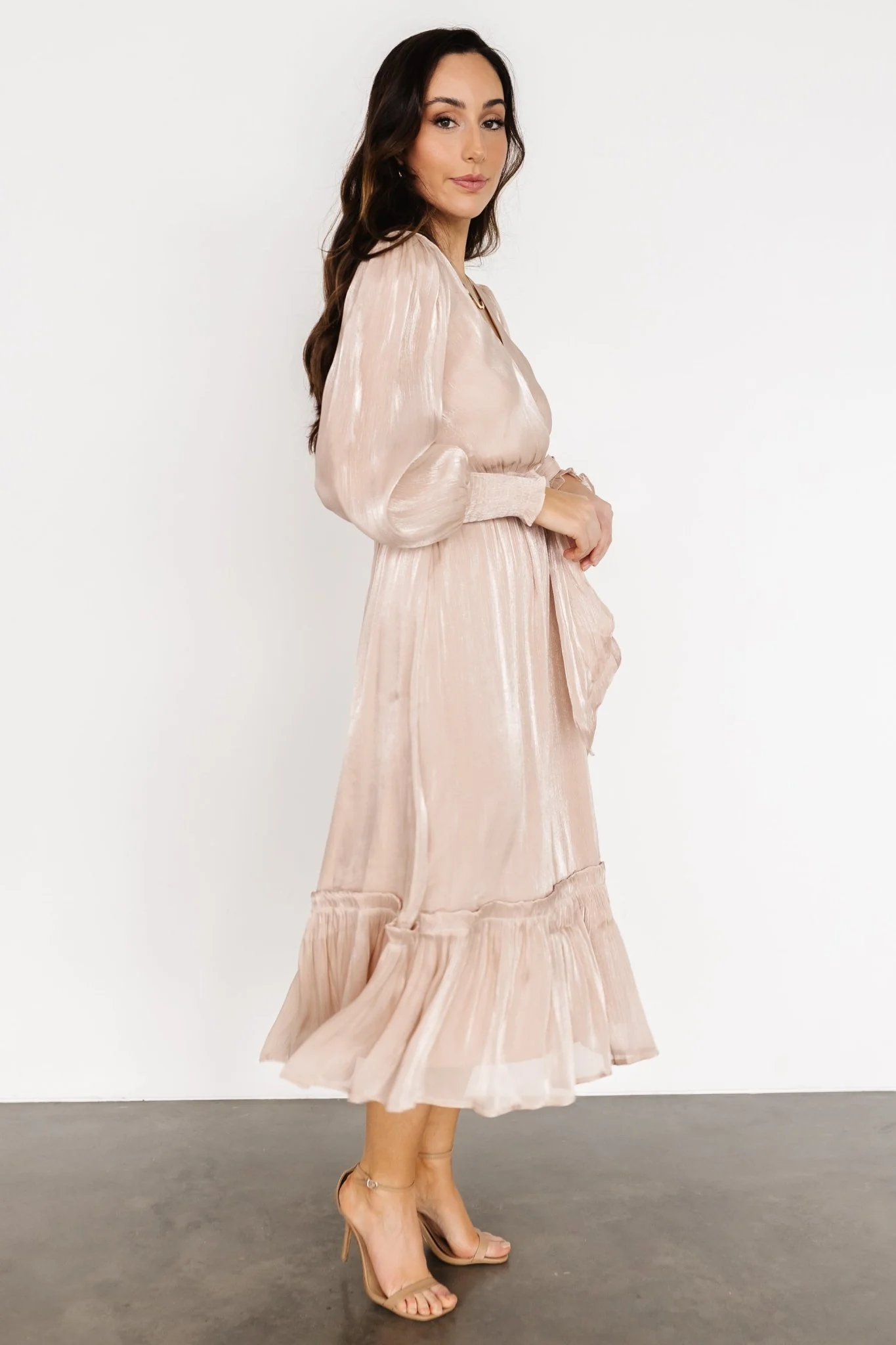 Flynn Midi Dress | Champagne