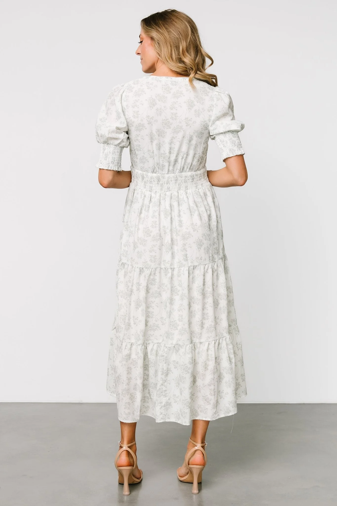 Miriam Midi Dress | Light Sage Floral