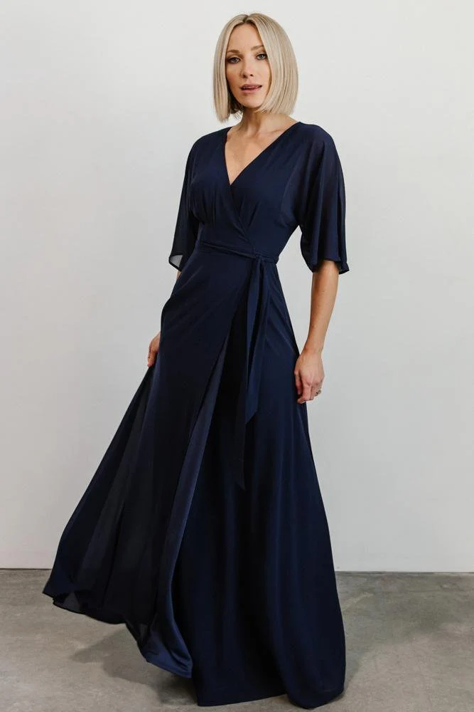 Lilly Wrap Maxi Dress | Navy