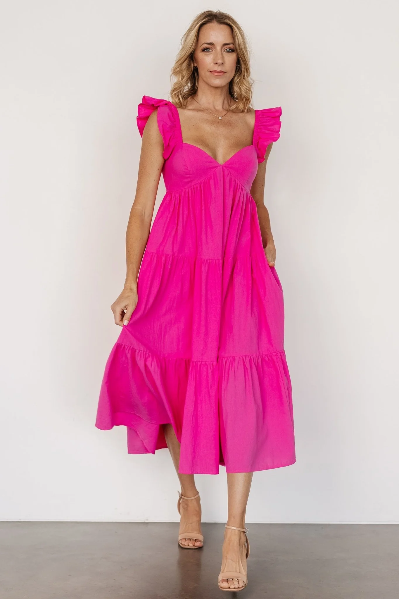 Aria Back Tie Dress | Pink