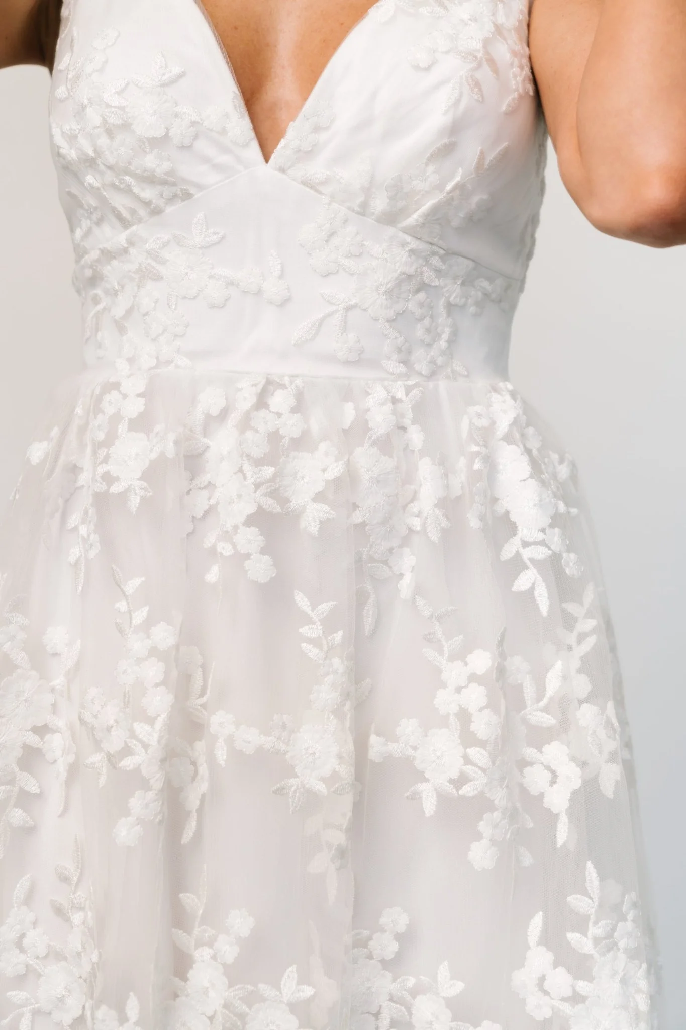 Dante Applique Midi Dress | Off White