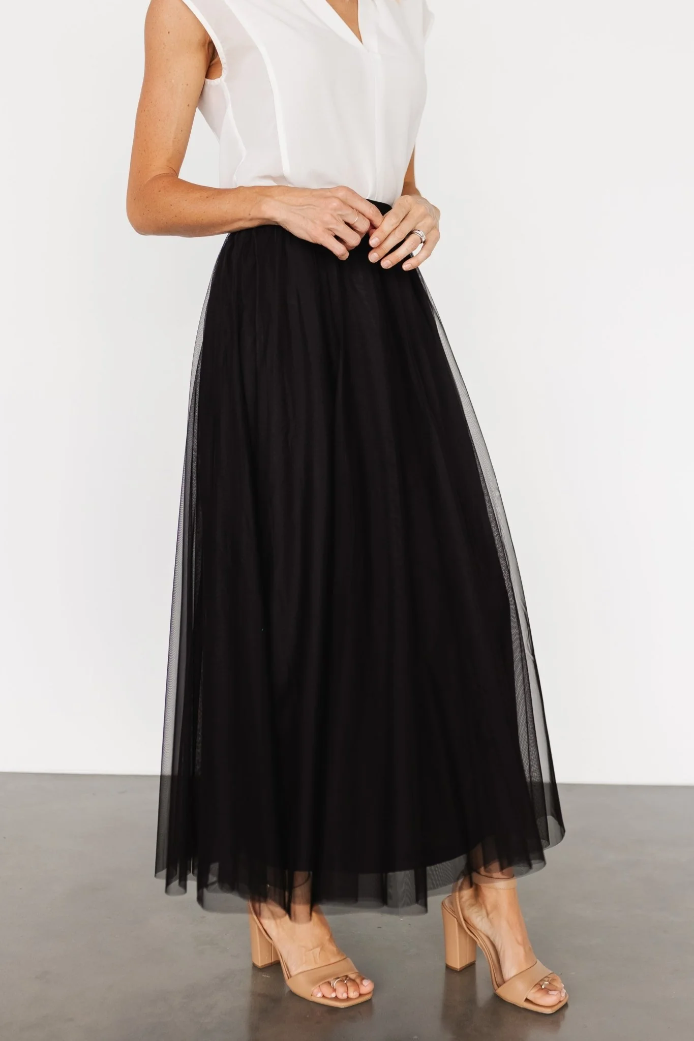 Mila Tulle Skirt | Black