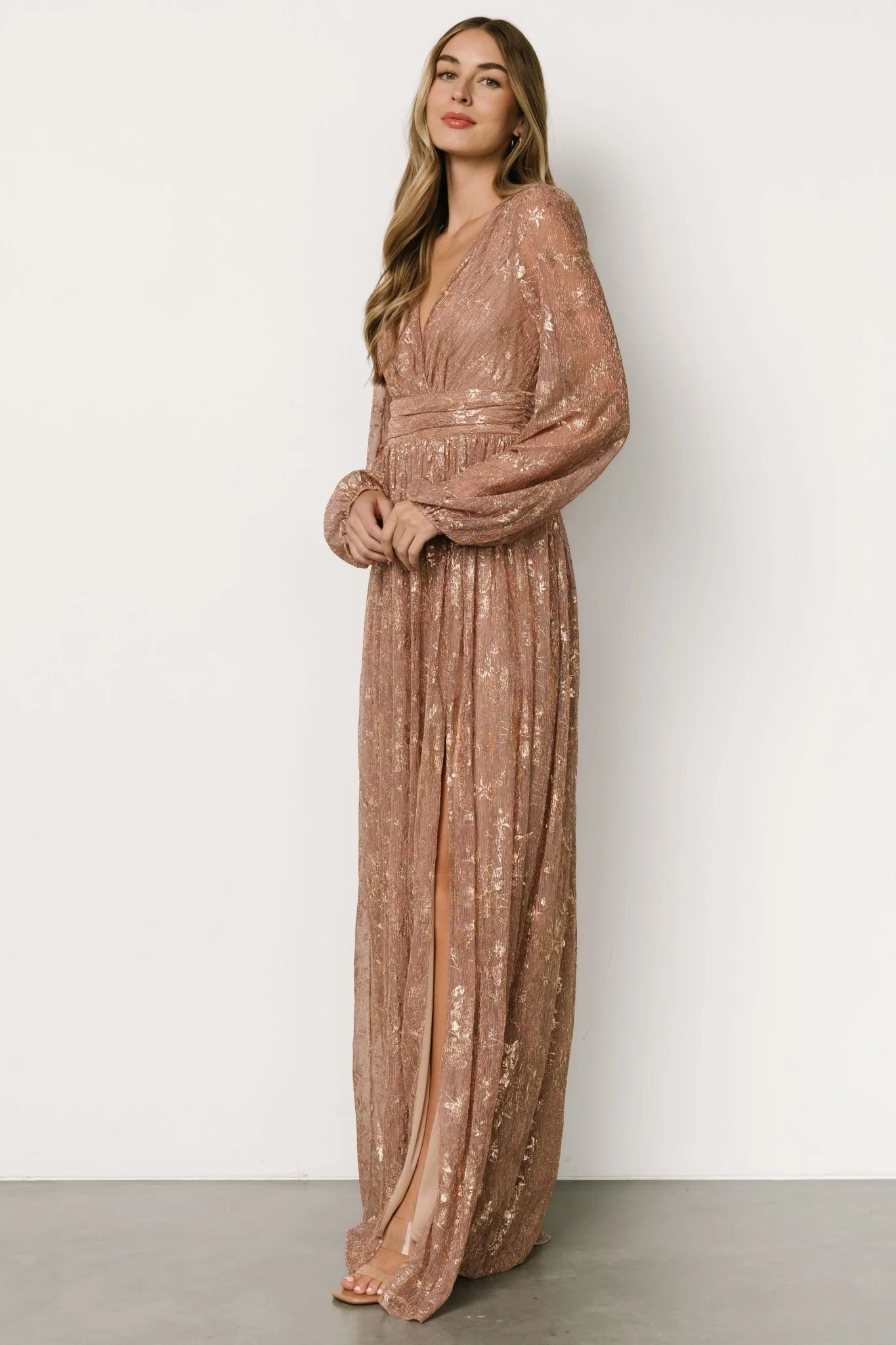Charlene Maxi Dress | Rose Gold