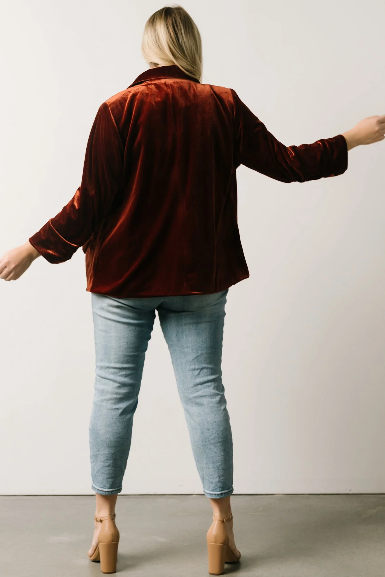 Brinton Velvet Blazer | Cinnamon