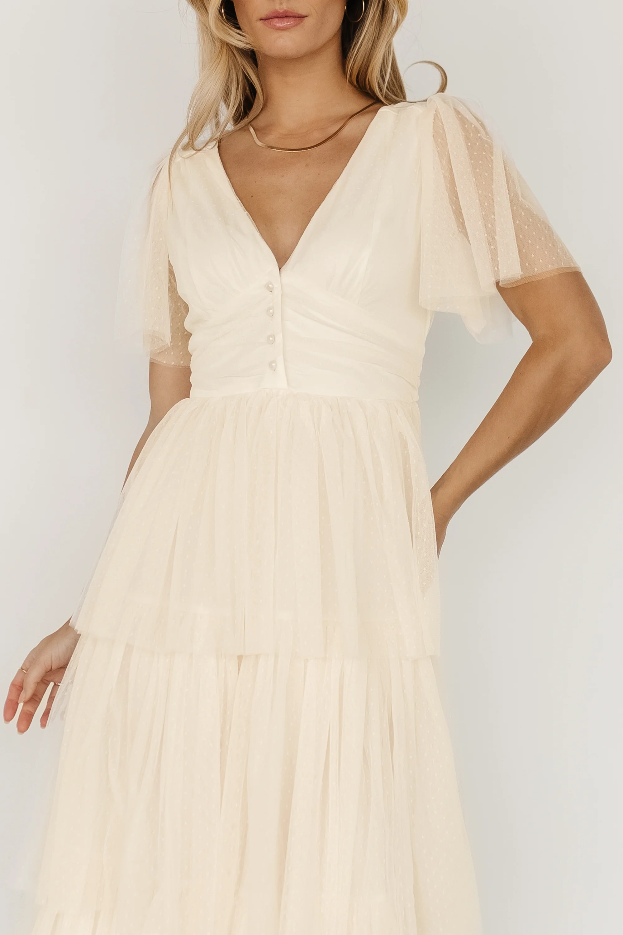 Starlet Tiered Maxi Dress | Cream