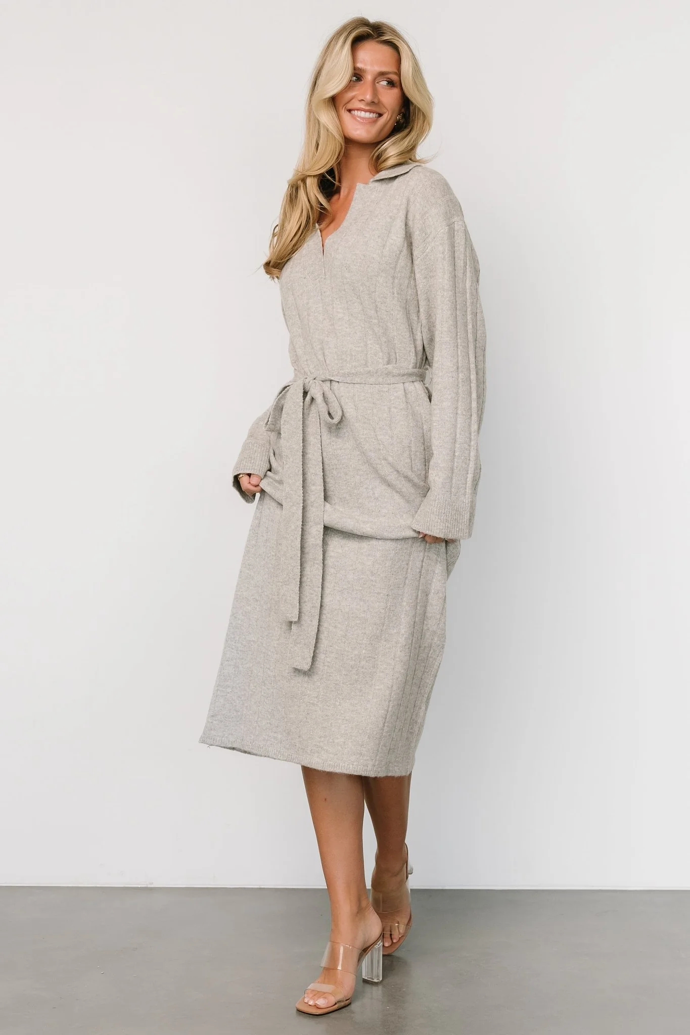 Barrie Sweater Dress | Gray