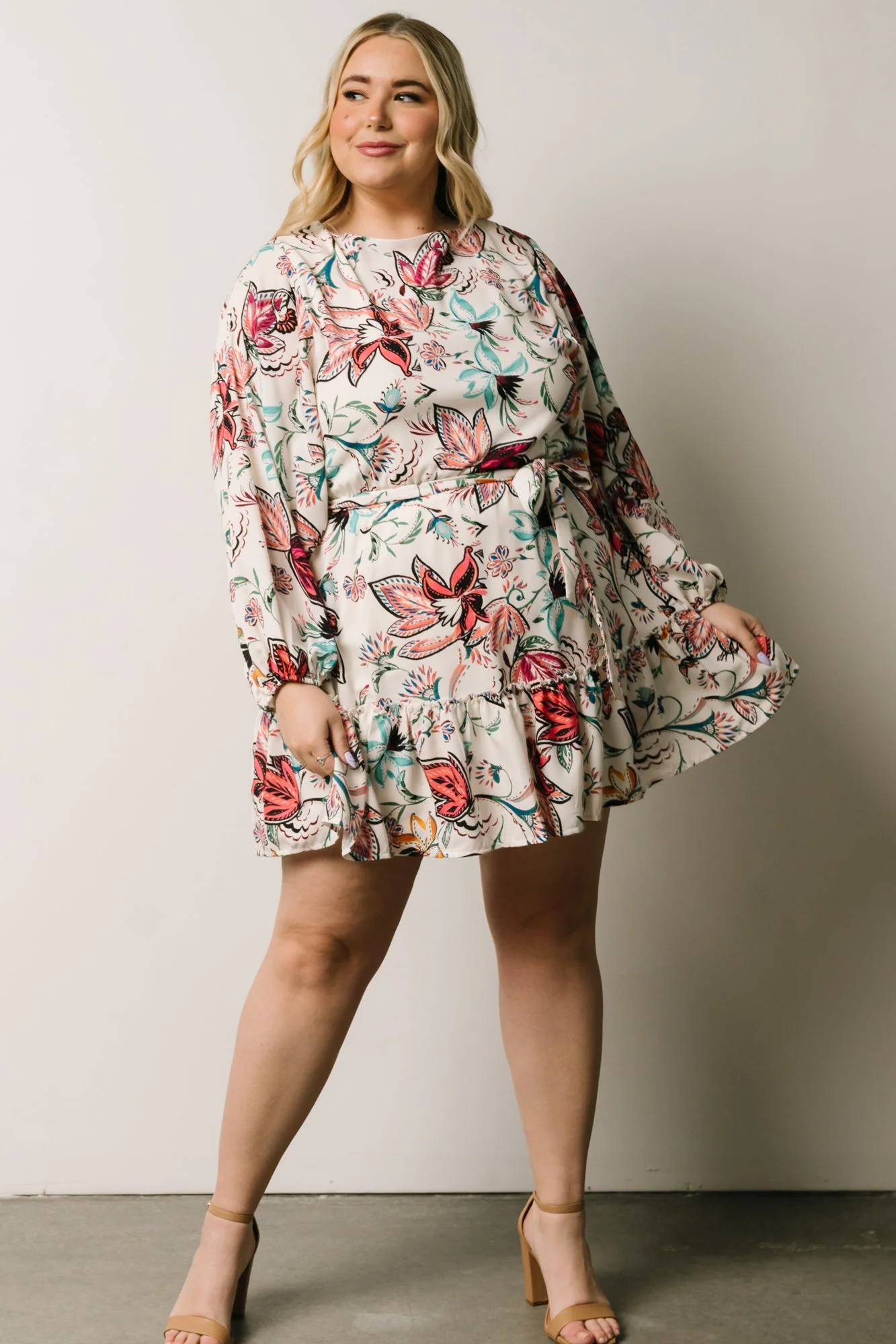 Tally Mini Dress | Off White Multi Print